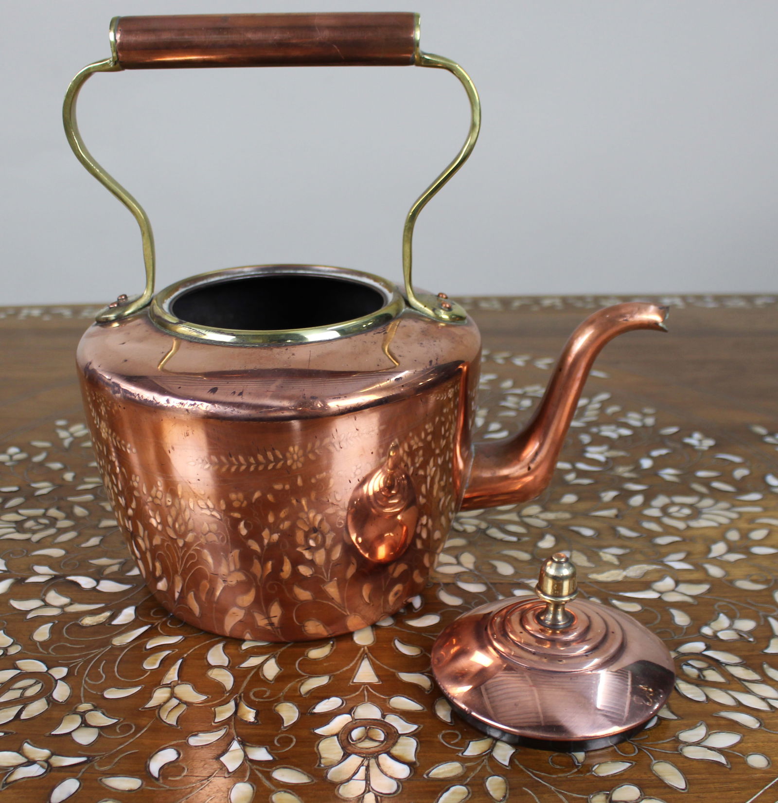 Copper and Brass Kettle, c.1930 - 6