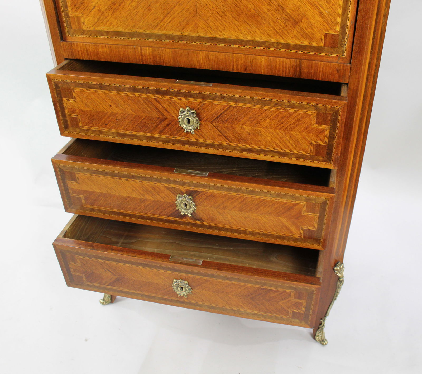 Fine Antique French Marquetry Escritoire c.1880 - 10