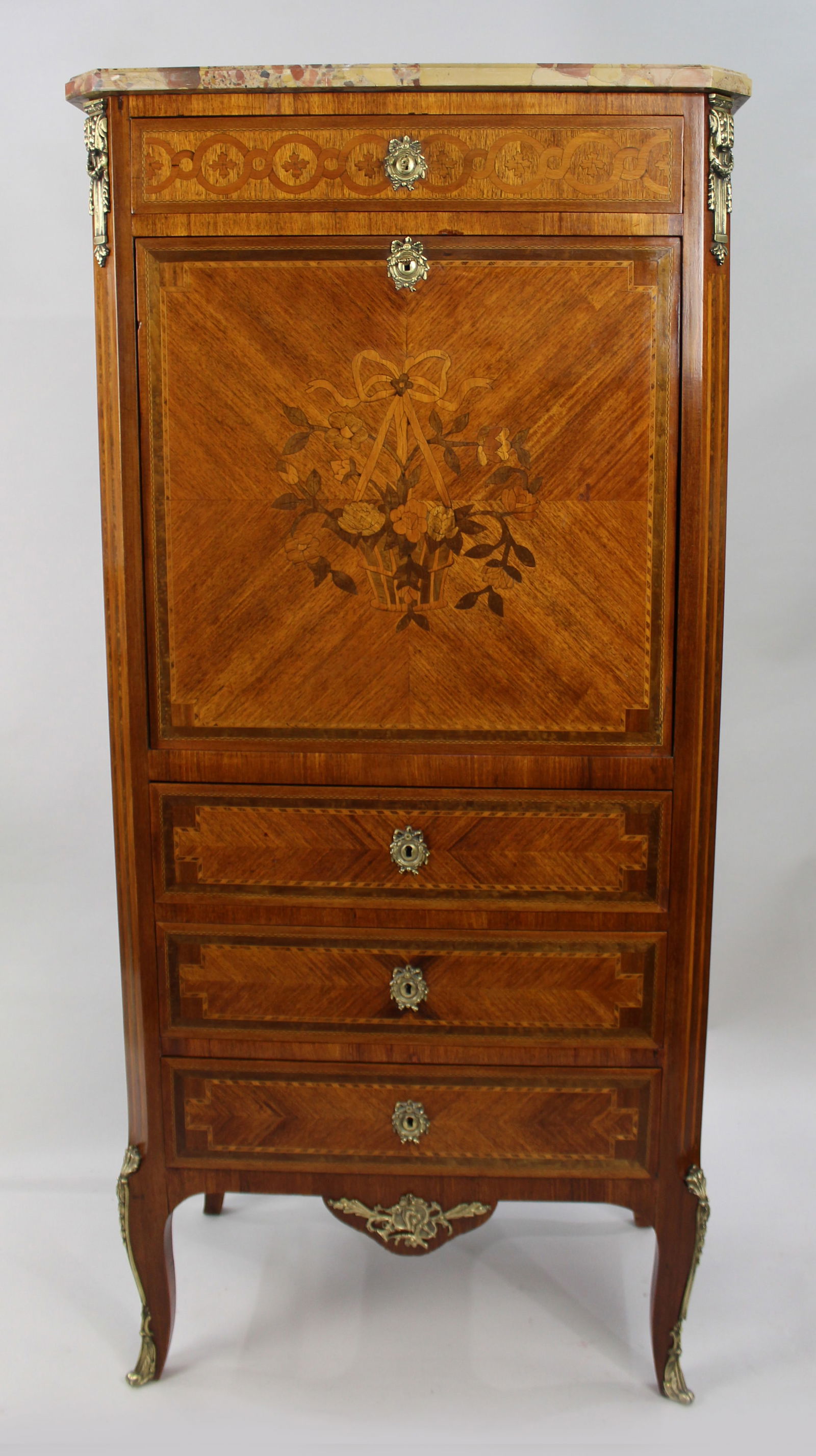 Fine Antique French Marquetry Escritoire c.1880 - 2