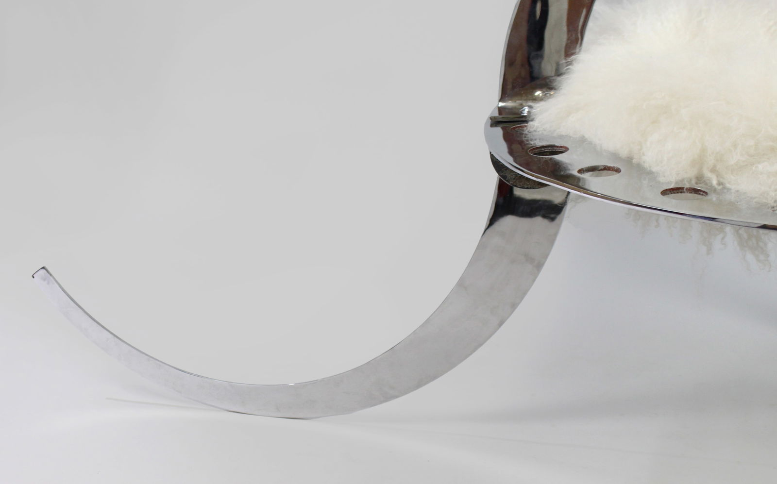 Designer Chromed Antique Shoemakers Chair - 6