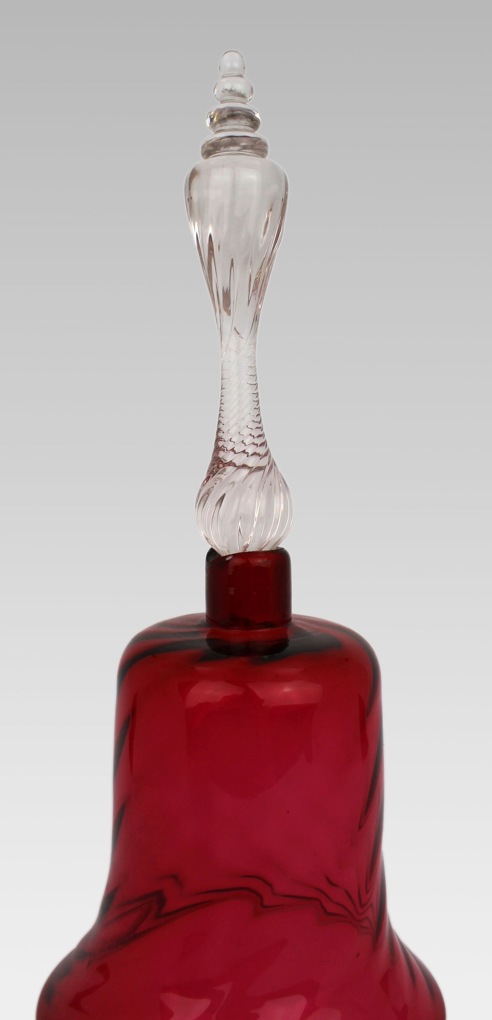 Victorian Cranberry Glass Smoke Bell - 2