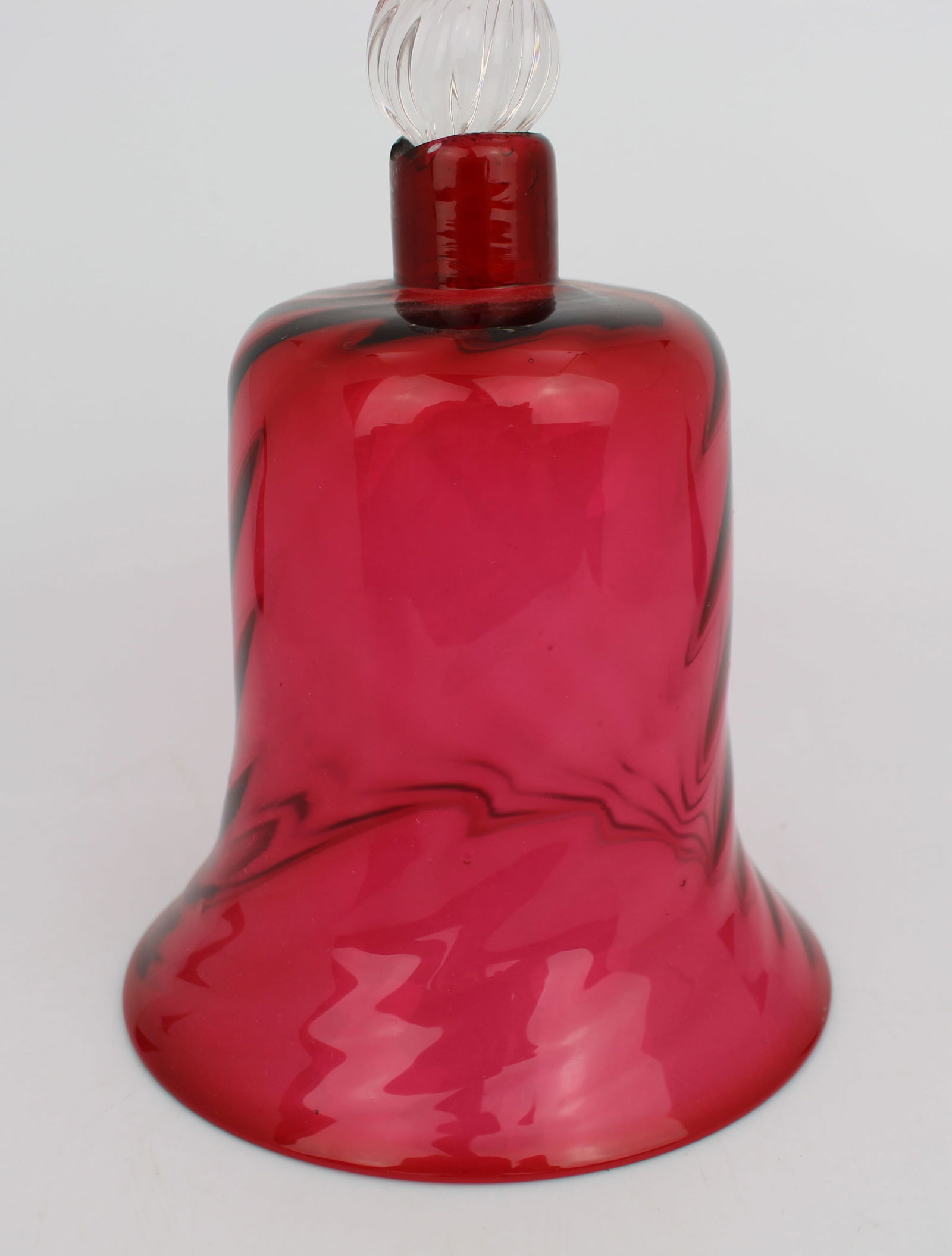 Victorian Cranberry Glass Smoke Bell - 3
