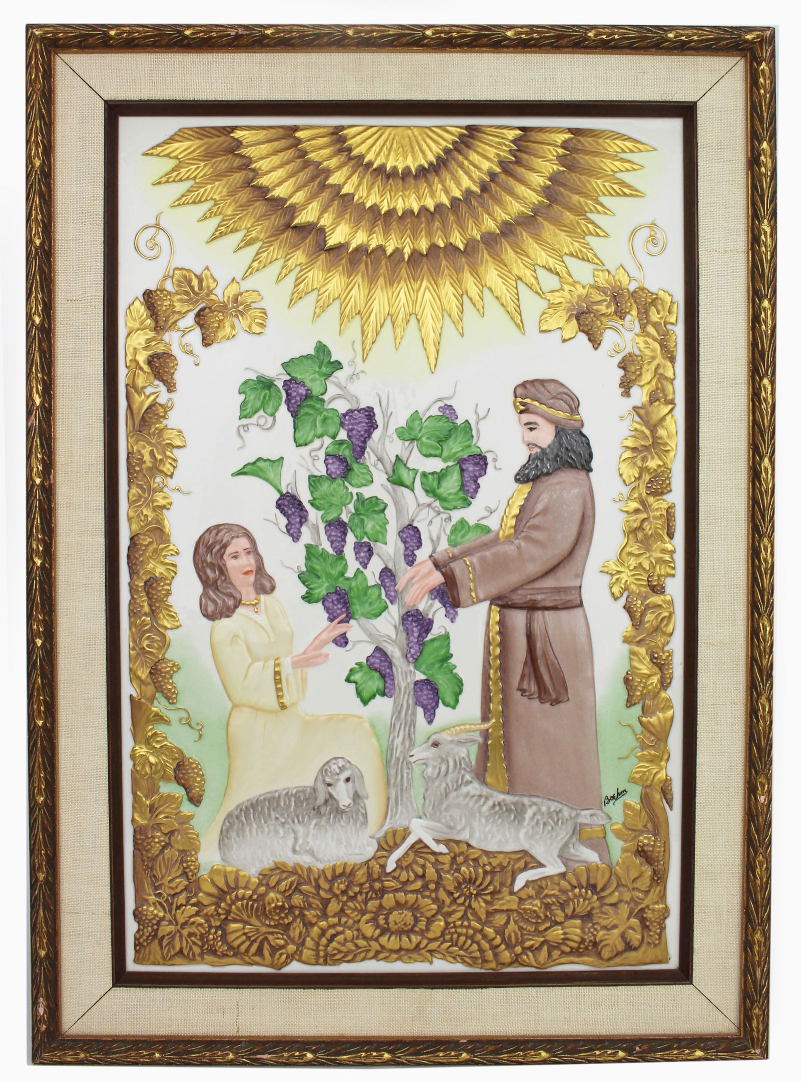 Pair of Framed Boehm Porcelain Plaques - 2