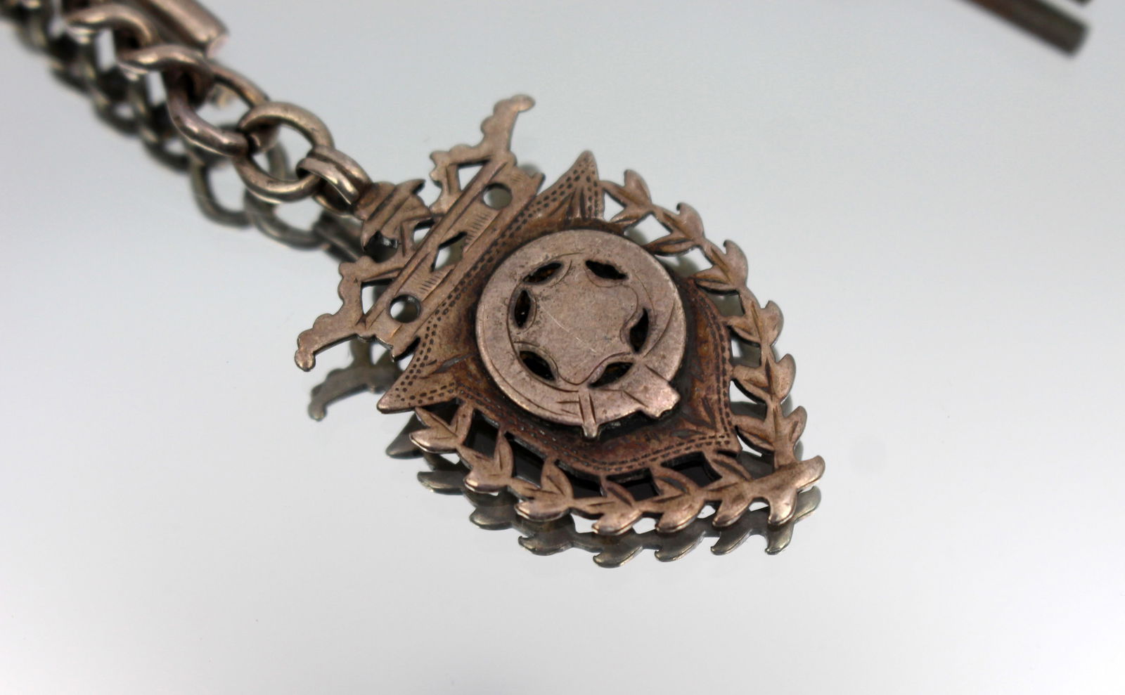 Victorian Sterling Silver Albert Watch Chain - 2