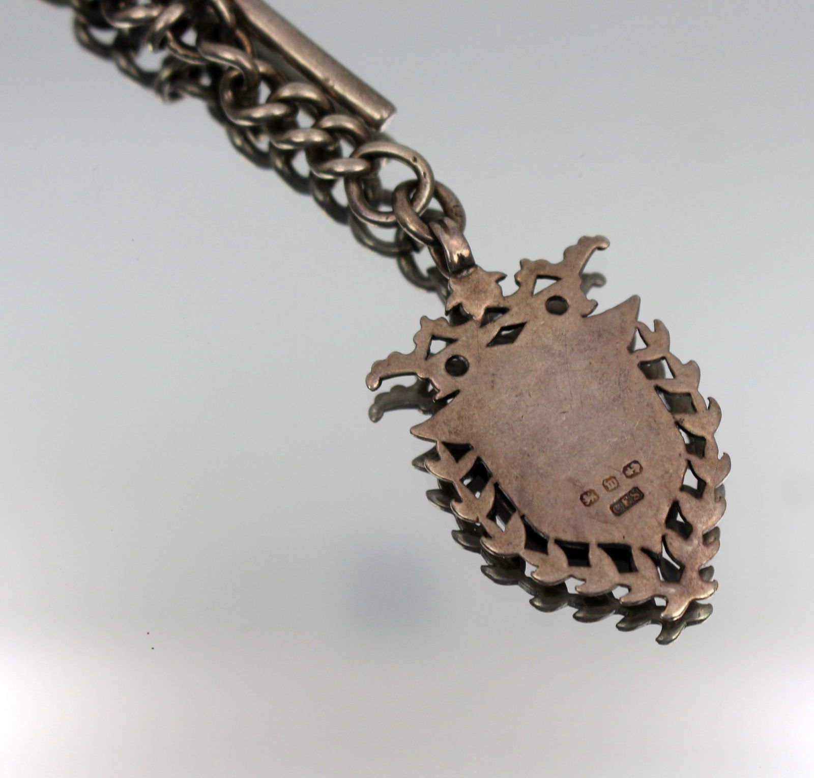 Victorian Sterling Silver Albert Watch Chain - 3