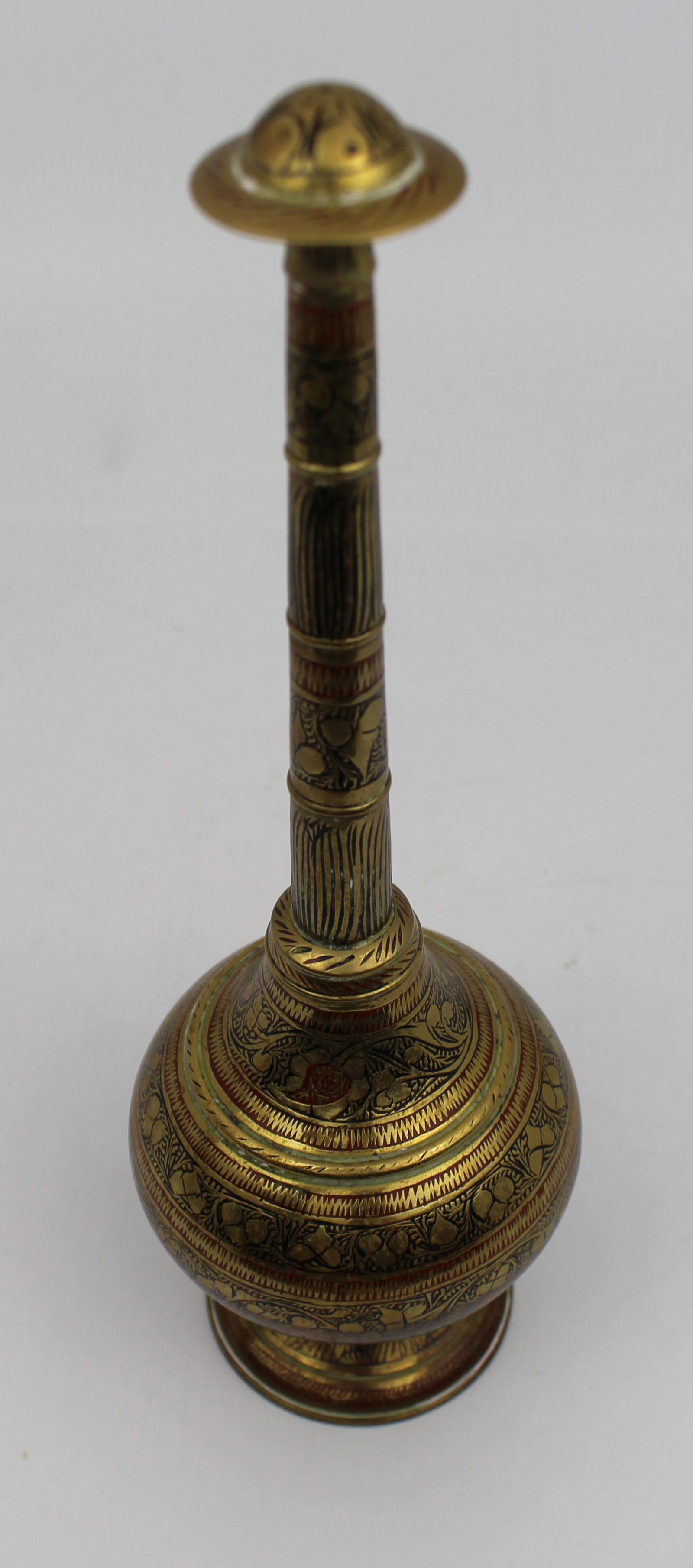 Vintage Indian Engraved Brass Surahi-Style Decorative Vessel - 4