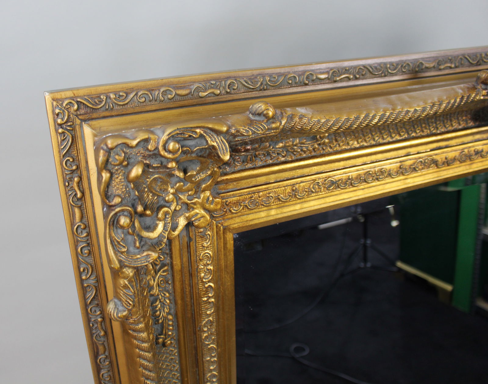 Large Ornate Gilt Bevelled Mirror 4 x 5 ft - 5