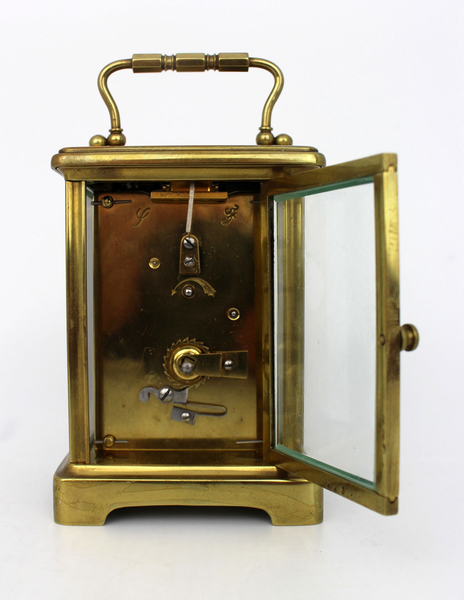 Antique Brass Carriage Clock with Travel Case, c.1910 – Swiss Movement - 5