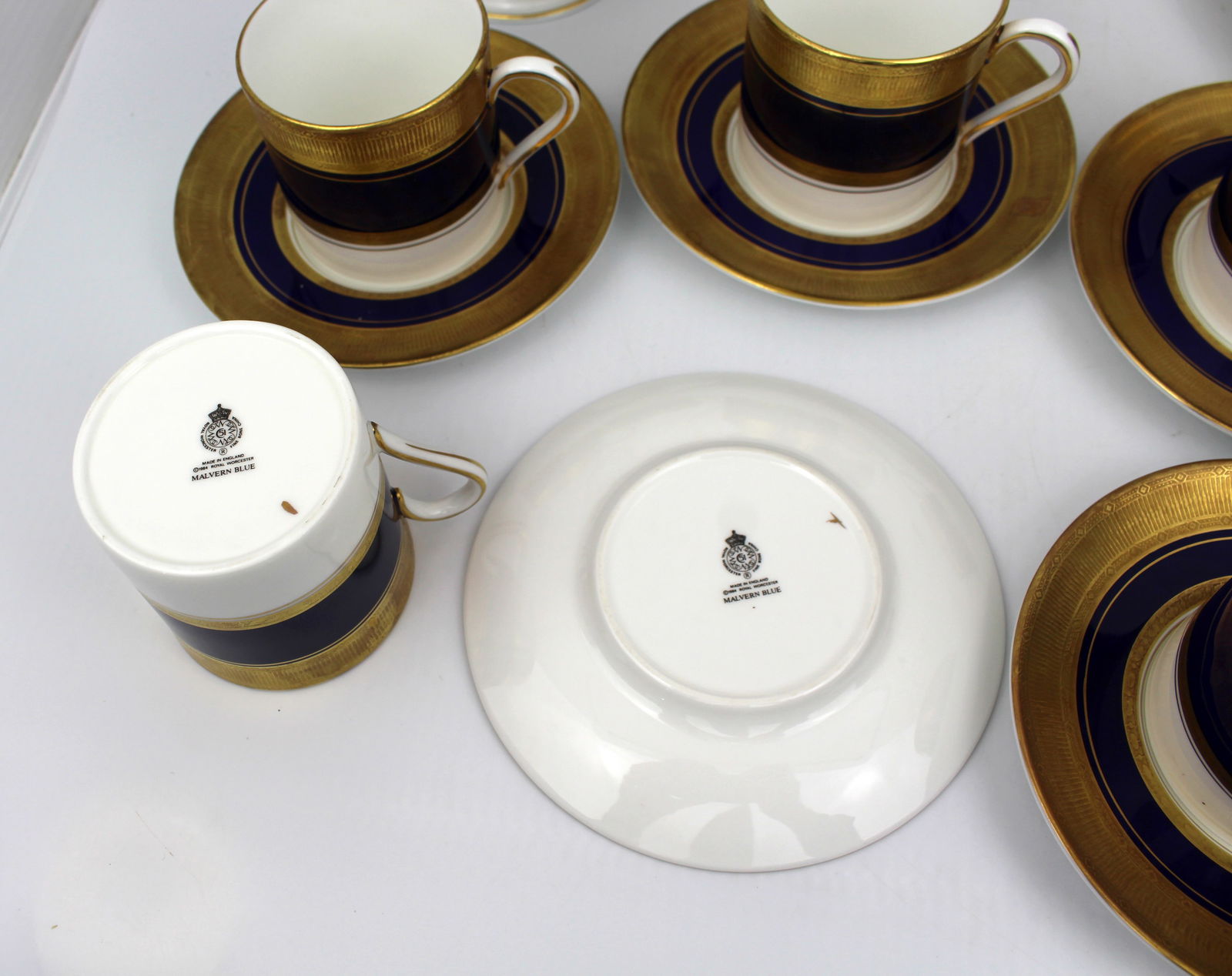 Royal Worcester Malvern Blue Coffee Service - 5