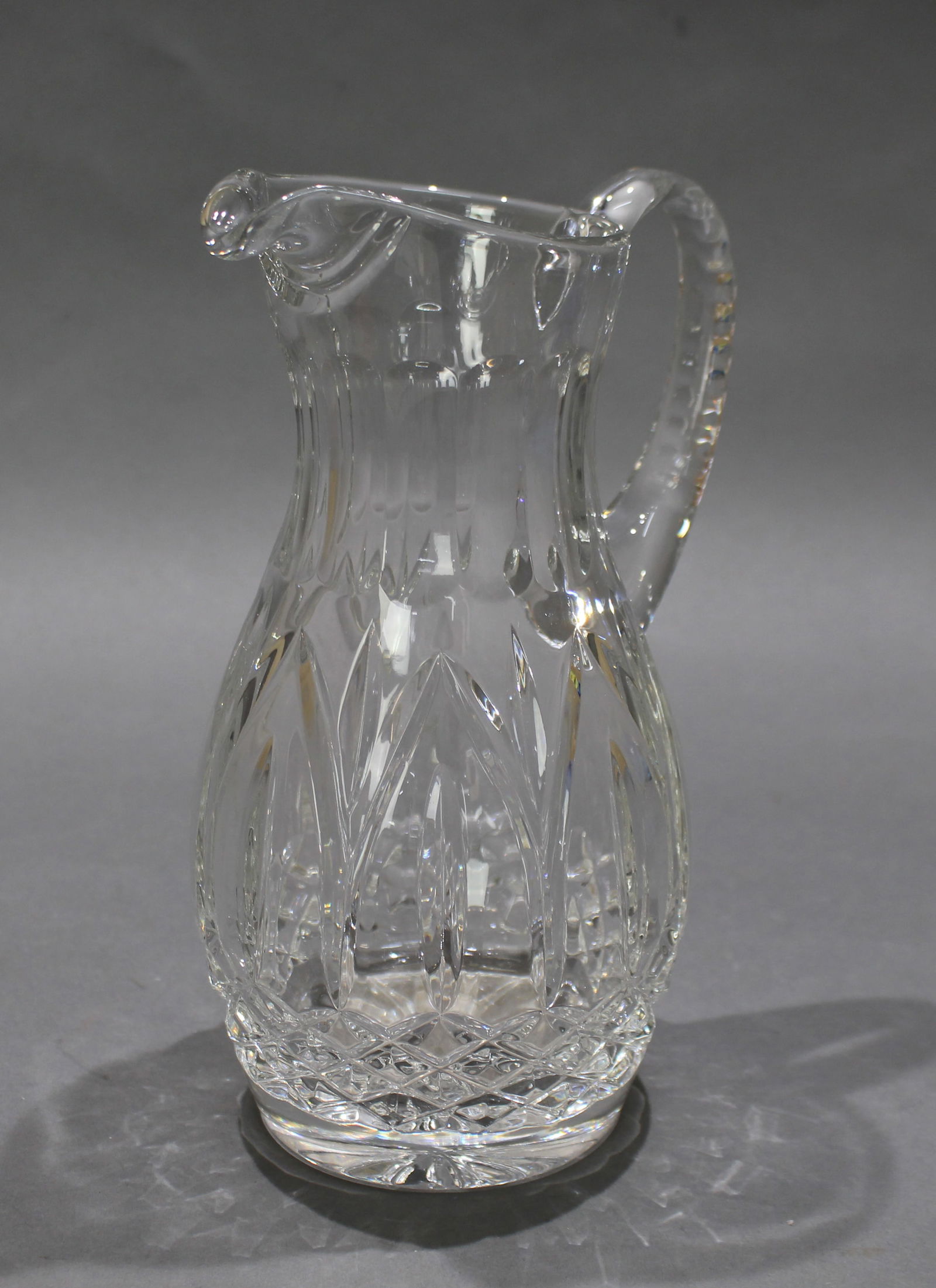 Vintage Crystal Cut Glass Tall Jug - 2