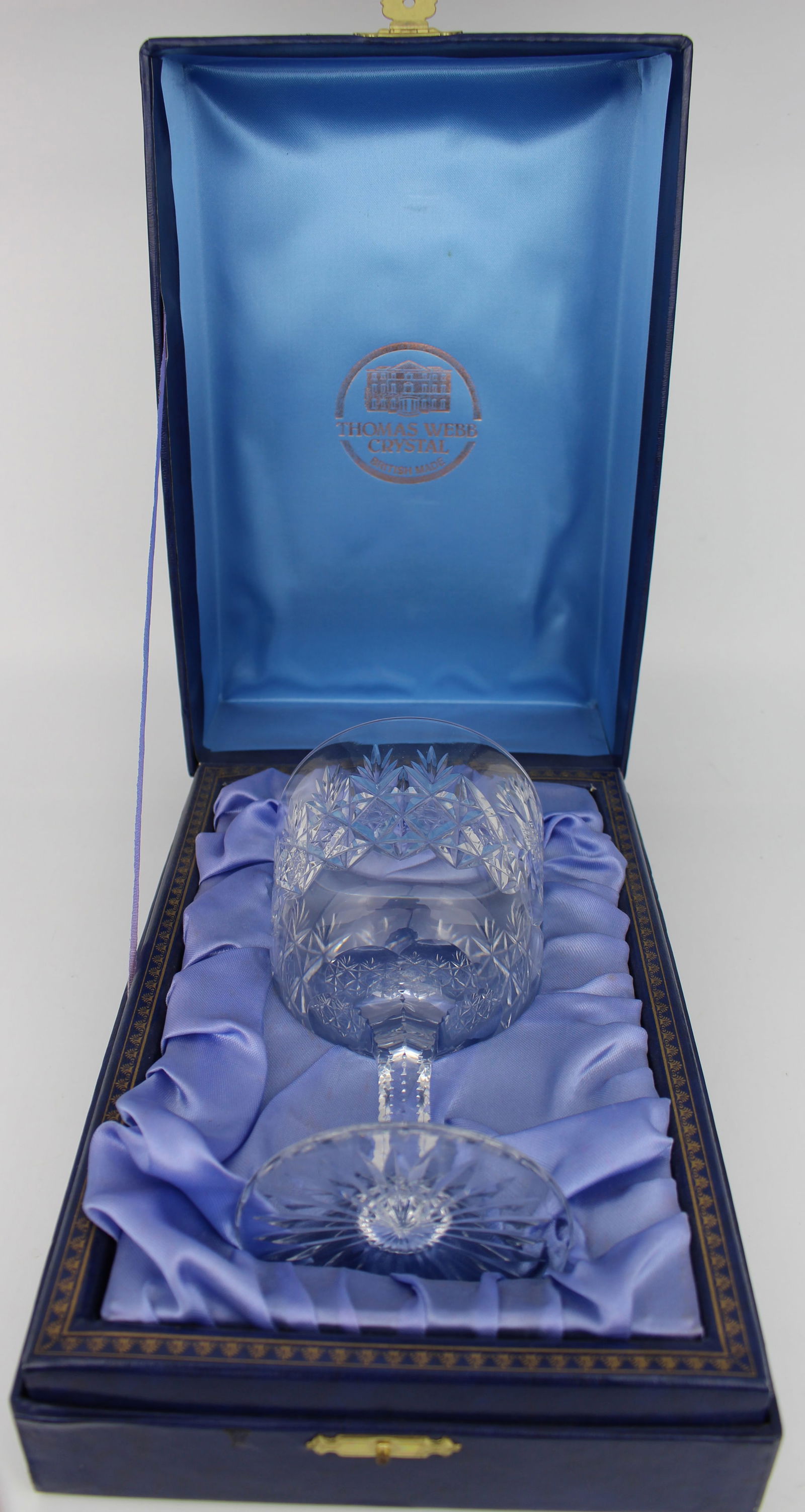 Vintage Thomas Webb Crystal Cut Glass Goblet (1 of 4)