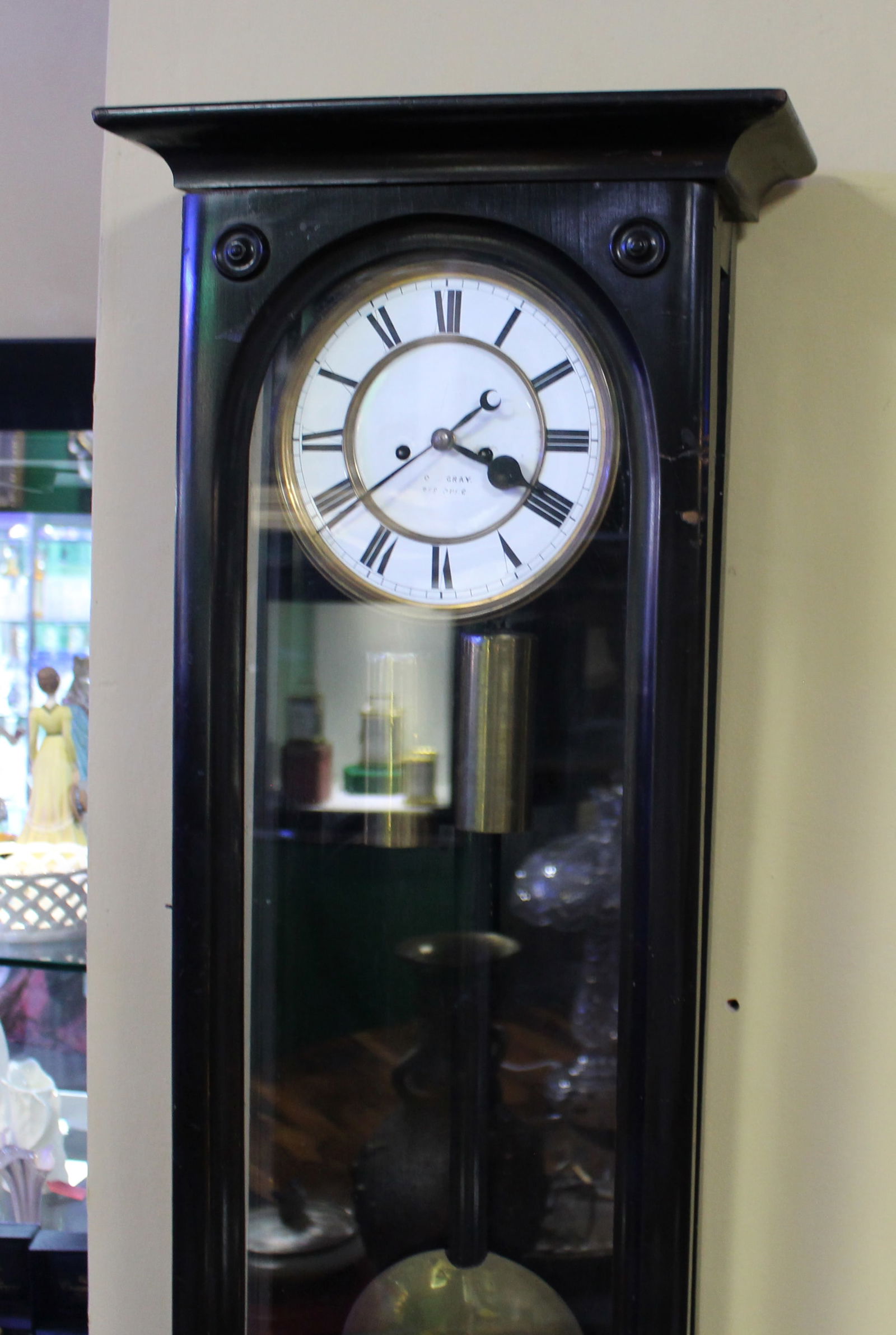 Late 19th c. Ebonized Vienna Wall Clock - 9