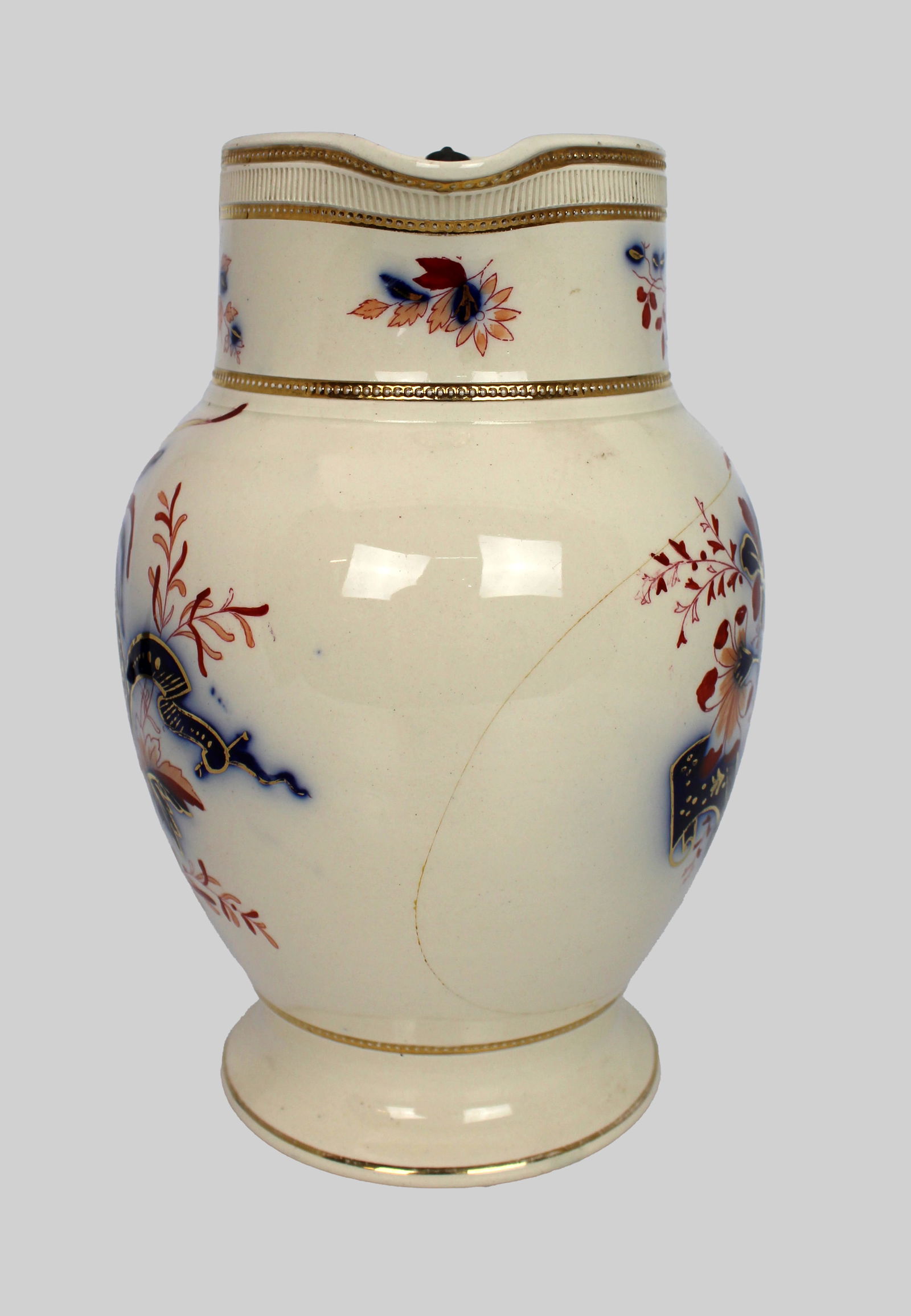 Victorian E. M. & Co. Jug with Pewter Lid - 2