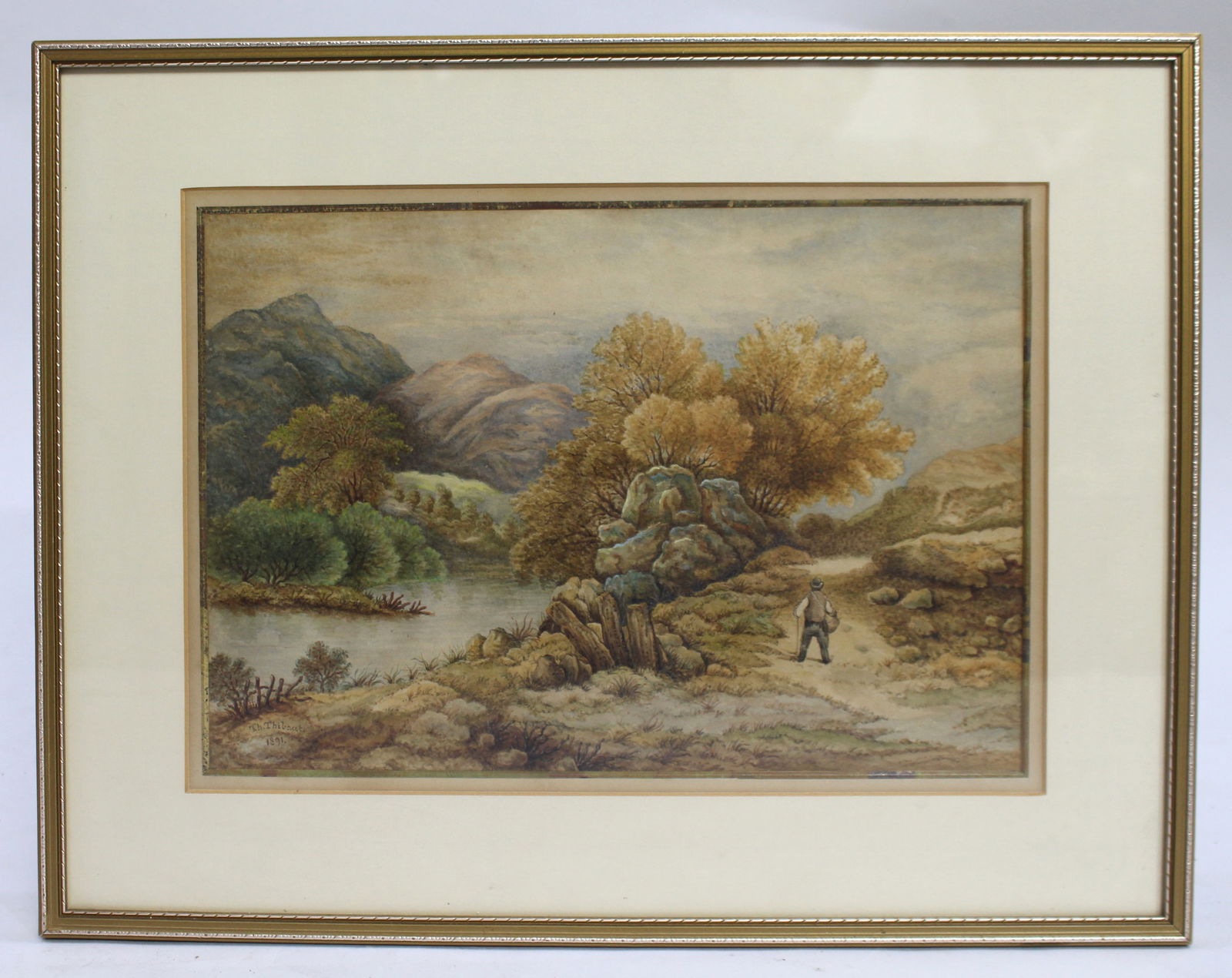 Pair of 19th c. Watercolours by Th.Thibault 1891 - 2