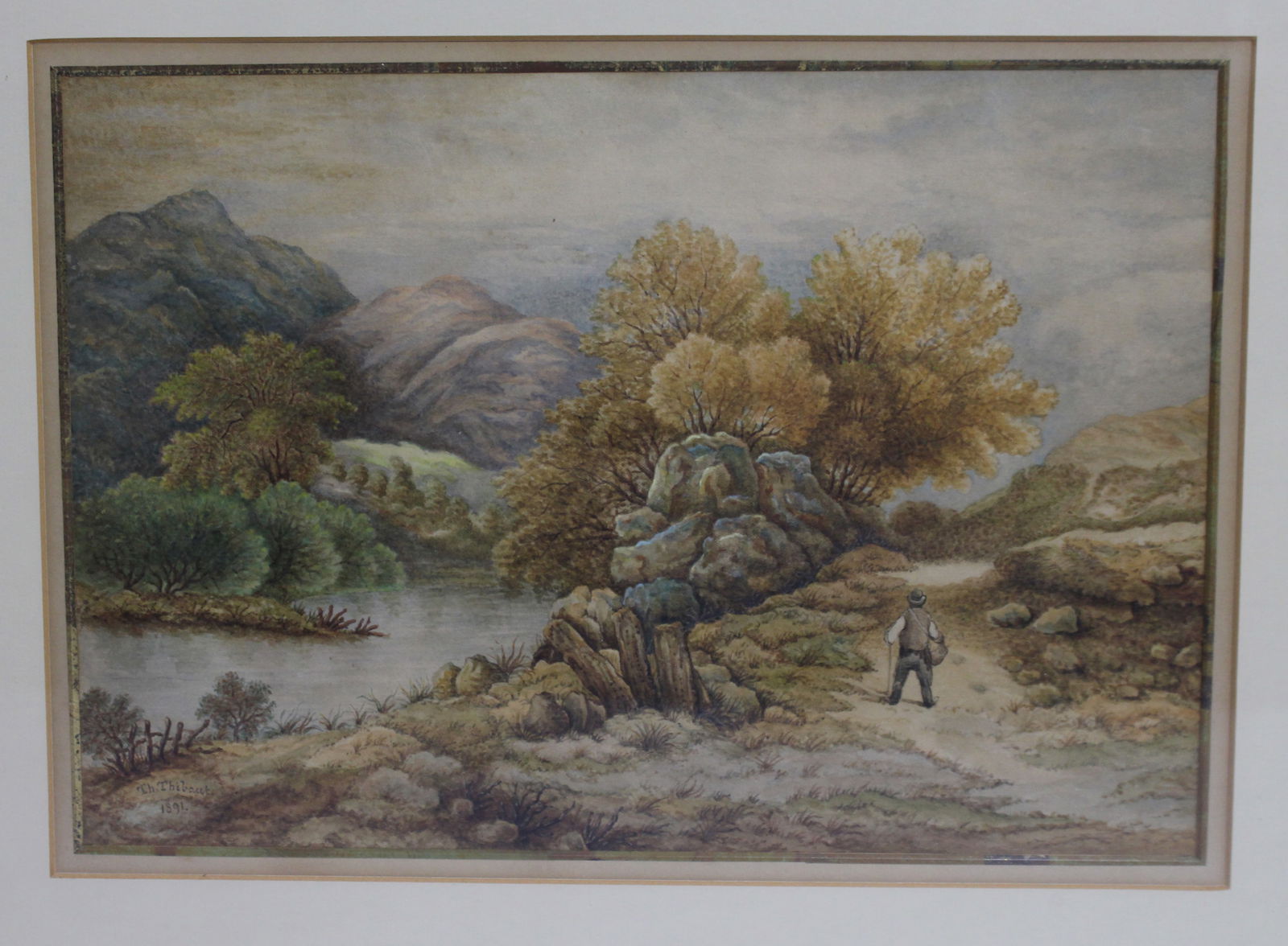 Pair of 19th c. Watercolours by Th.Thibault 1891 - 3