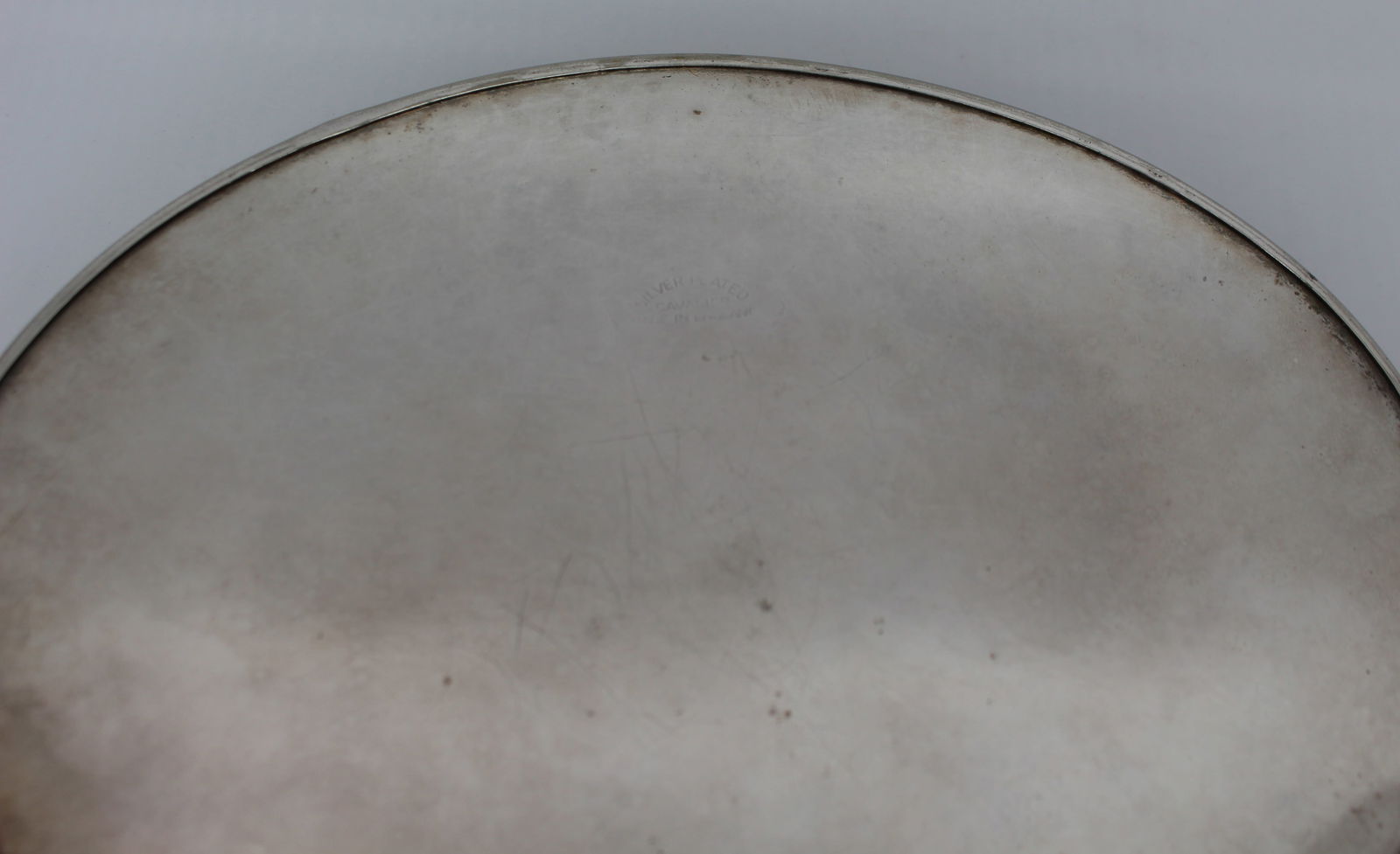 Small Silver Plated Cavalier Galleried Tray - 4