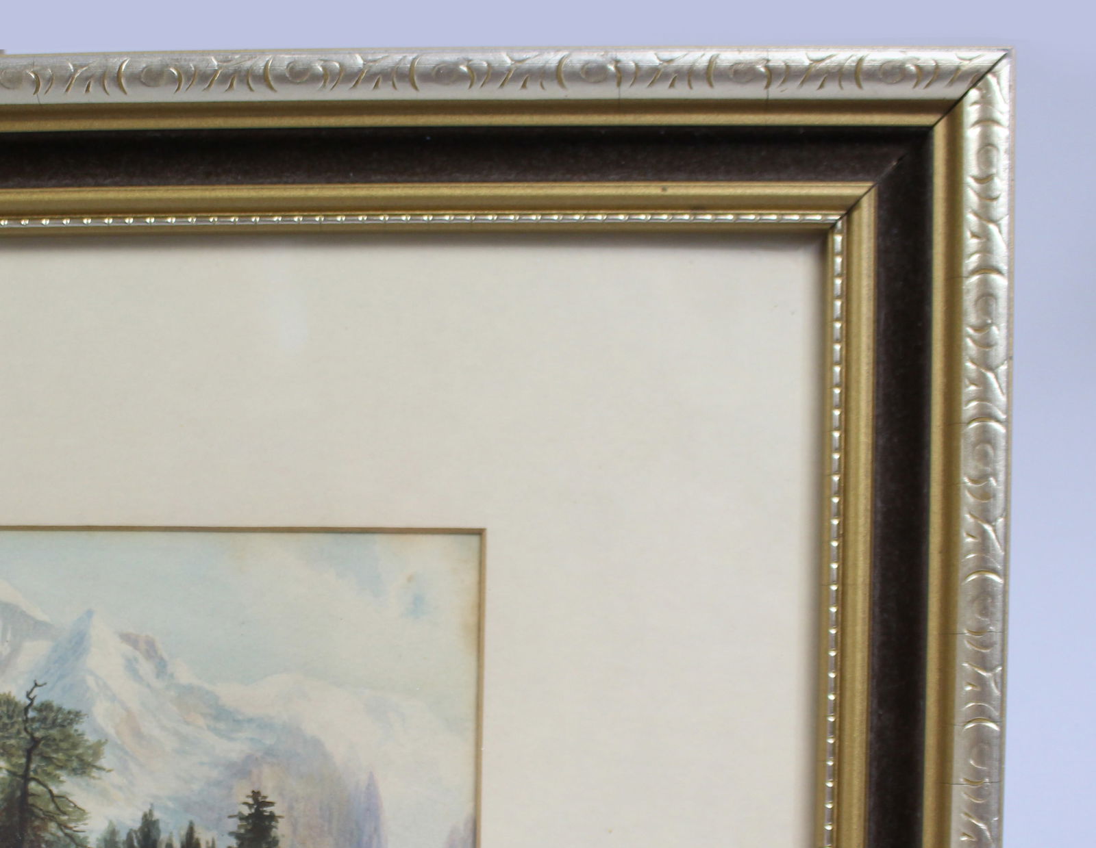 Edwardian Alpine Watercolour by W.L. Guest, Dated 1903 - 4