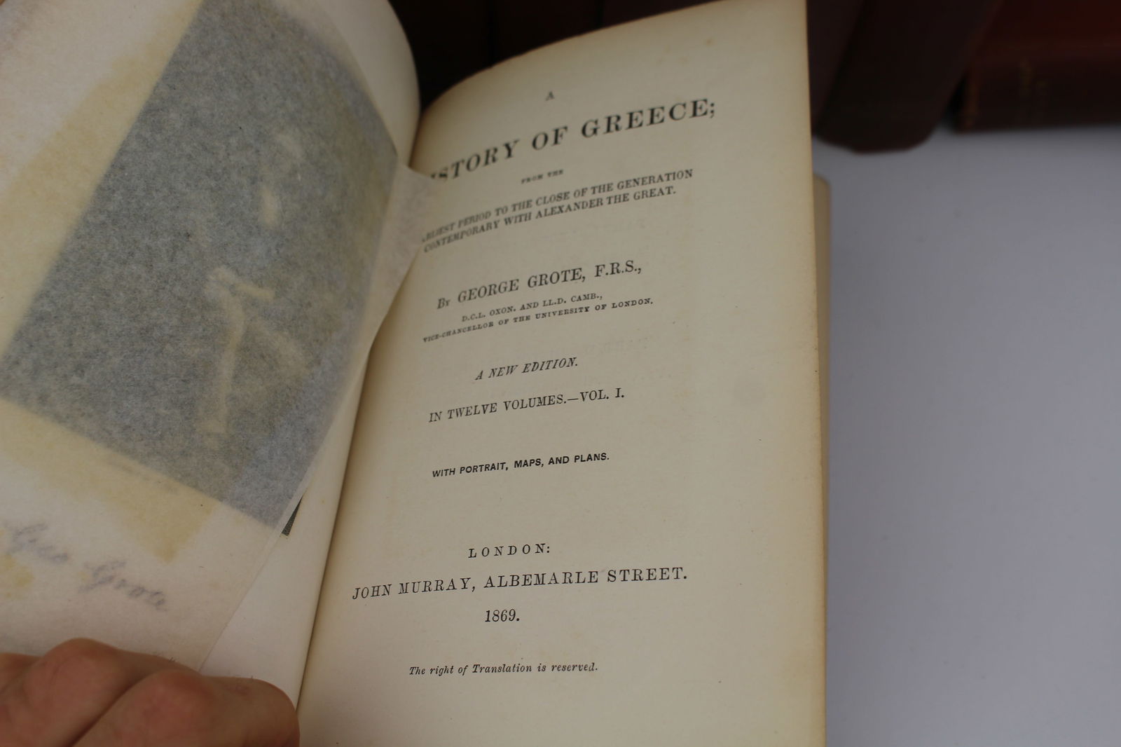 Books George Grote – A History of Greece 9 volumes, 1869, John Murray - 11