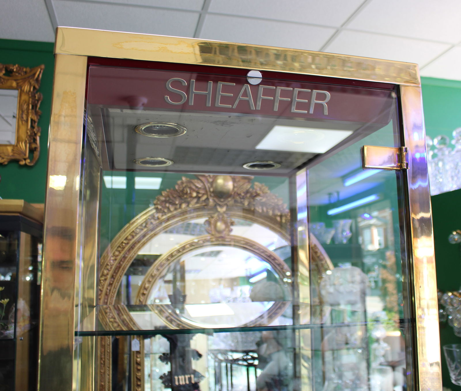 Sheaffer Brass Cased Display Cabinet - 3