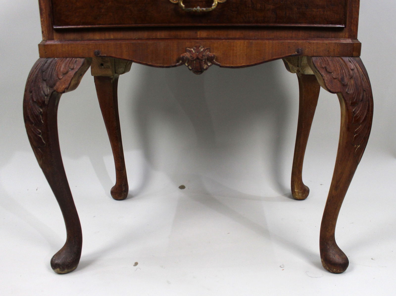 Early 20th c. Carved Walnut Footed Cutlery Chest - 6