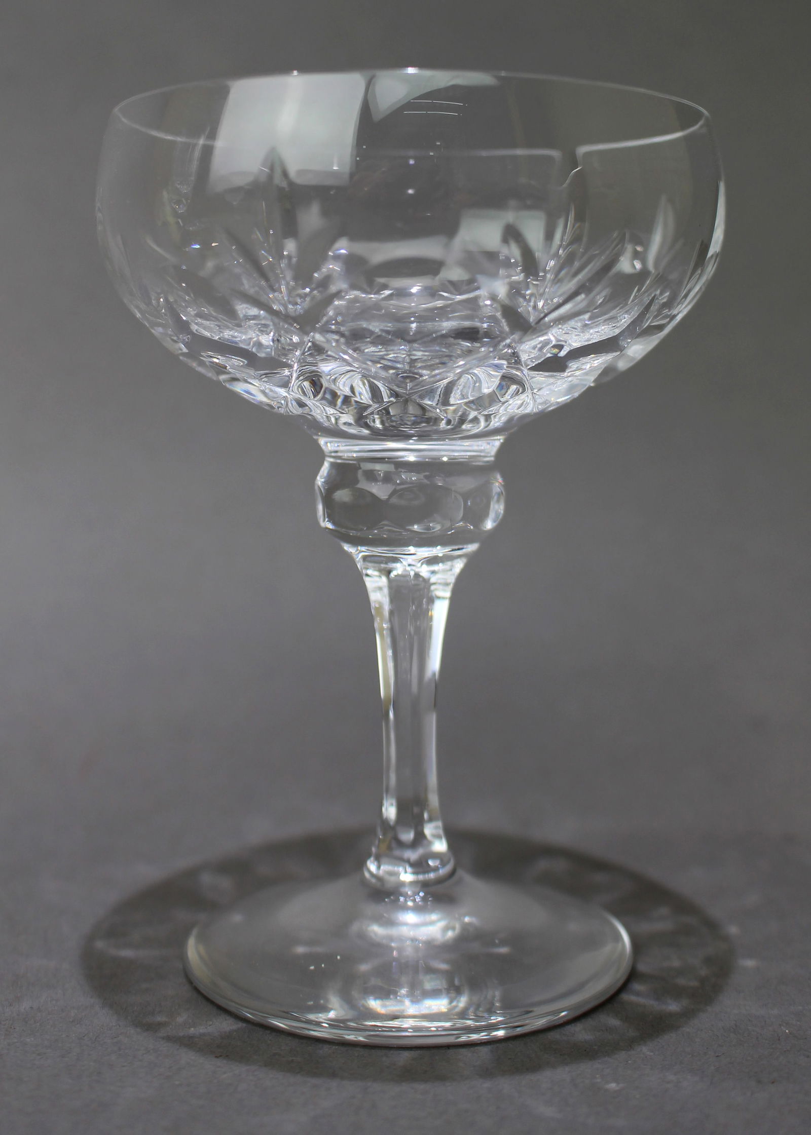 Set of 6 Elegant Vintage Crystal Champagne Saucers - 2