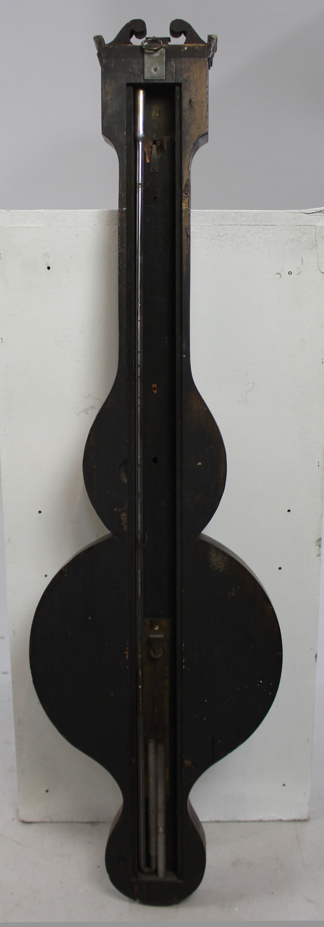 Regency English Brass Inlaid Aneroid Barometer - 6