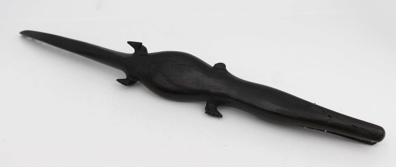 Antique African Hardwood Sculpture of Crocodile - 5