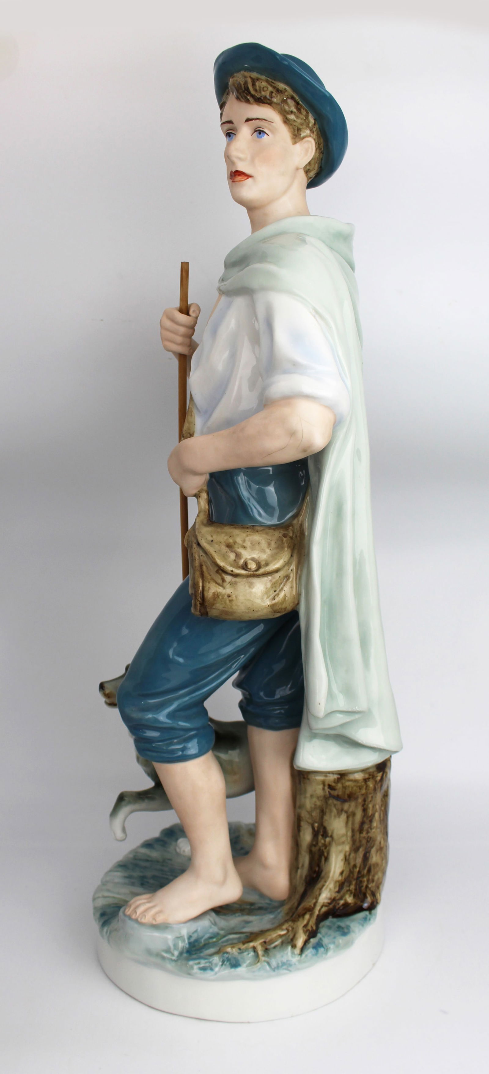 Large Royal Dux Porcelain Shepherd Figure, 20th Century - 10