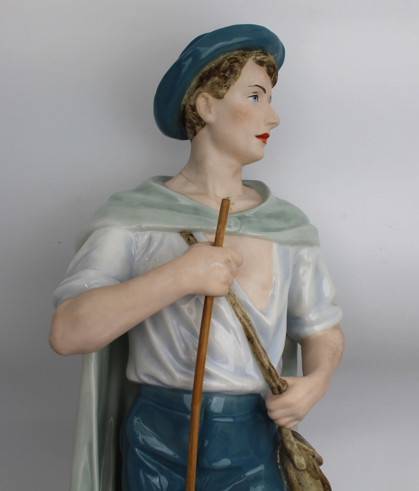 Large Royal Dux Porcelain Shepherd Figure, 20th Century - 11