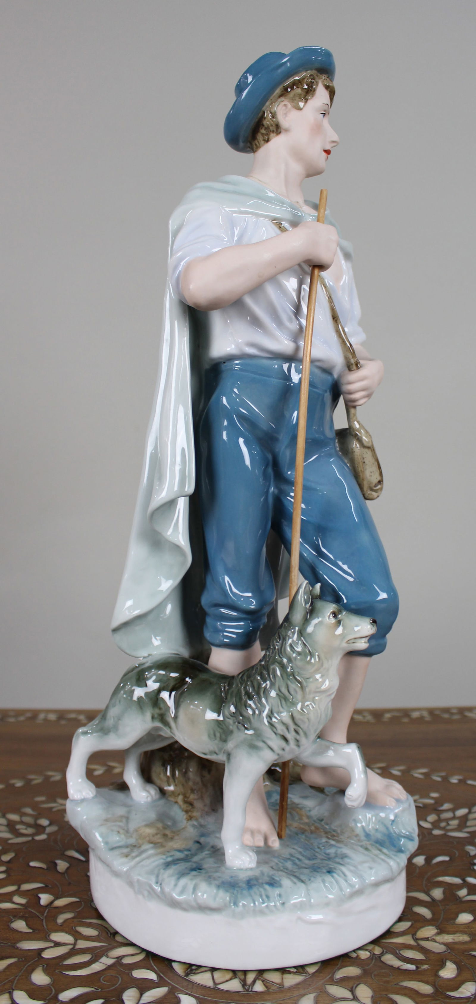Large Royal Dux Porcelain Shepherd Figure, 20th Century - 2