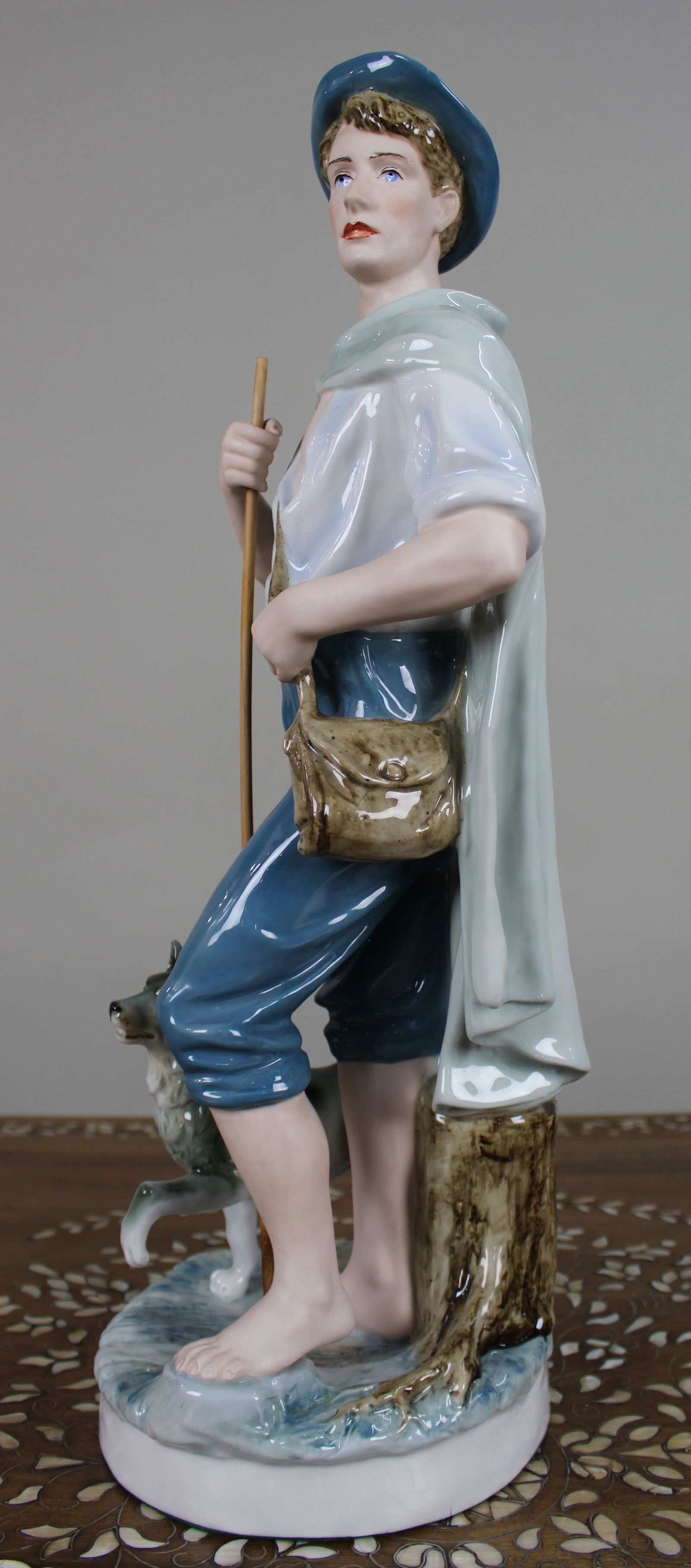 Large Royal Dux Porcelain Shepherd Figure, 20th Century - 5
