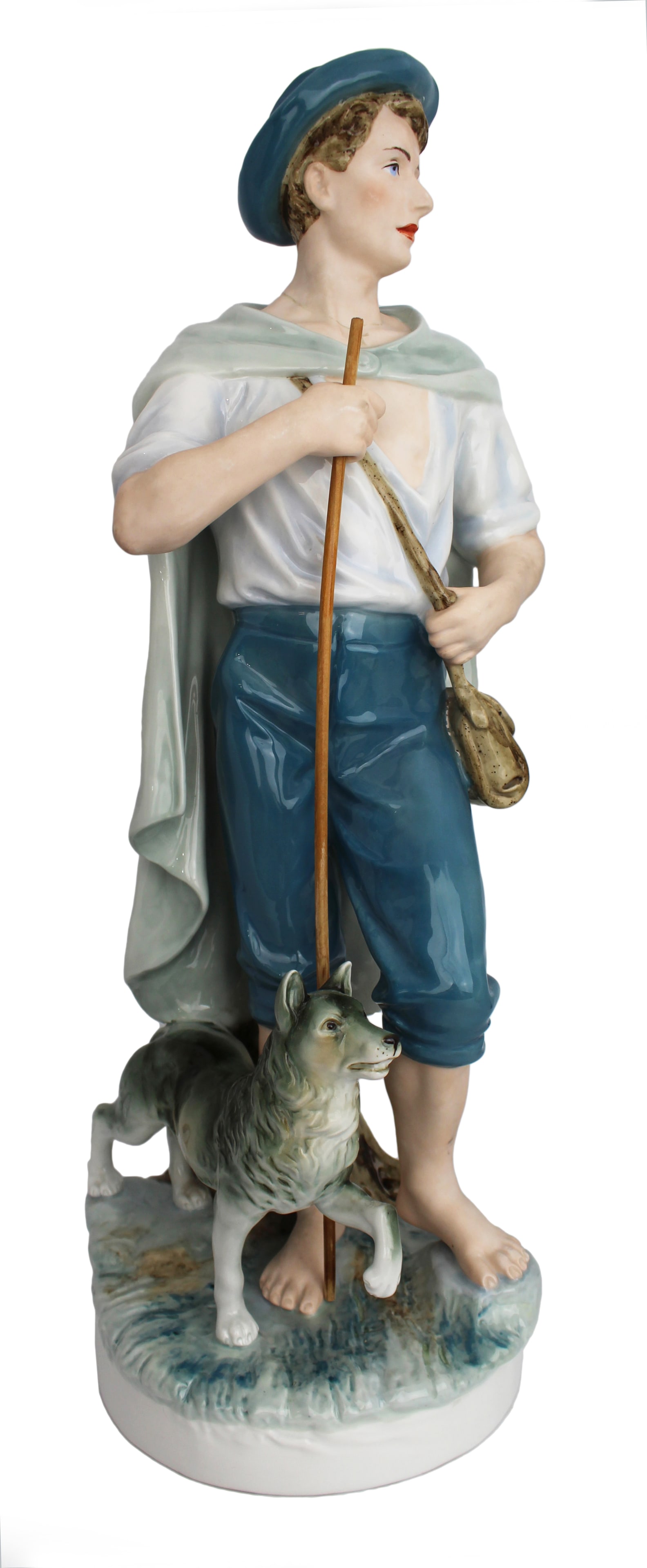 Large Royal Dux Porcelain Shepherd Figure, 20th Century - 7