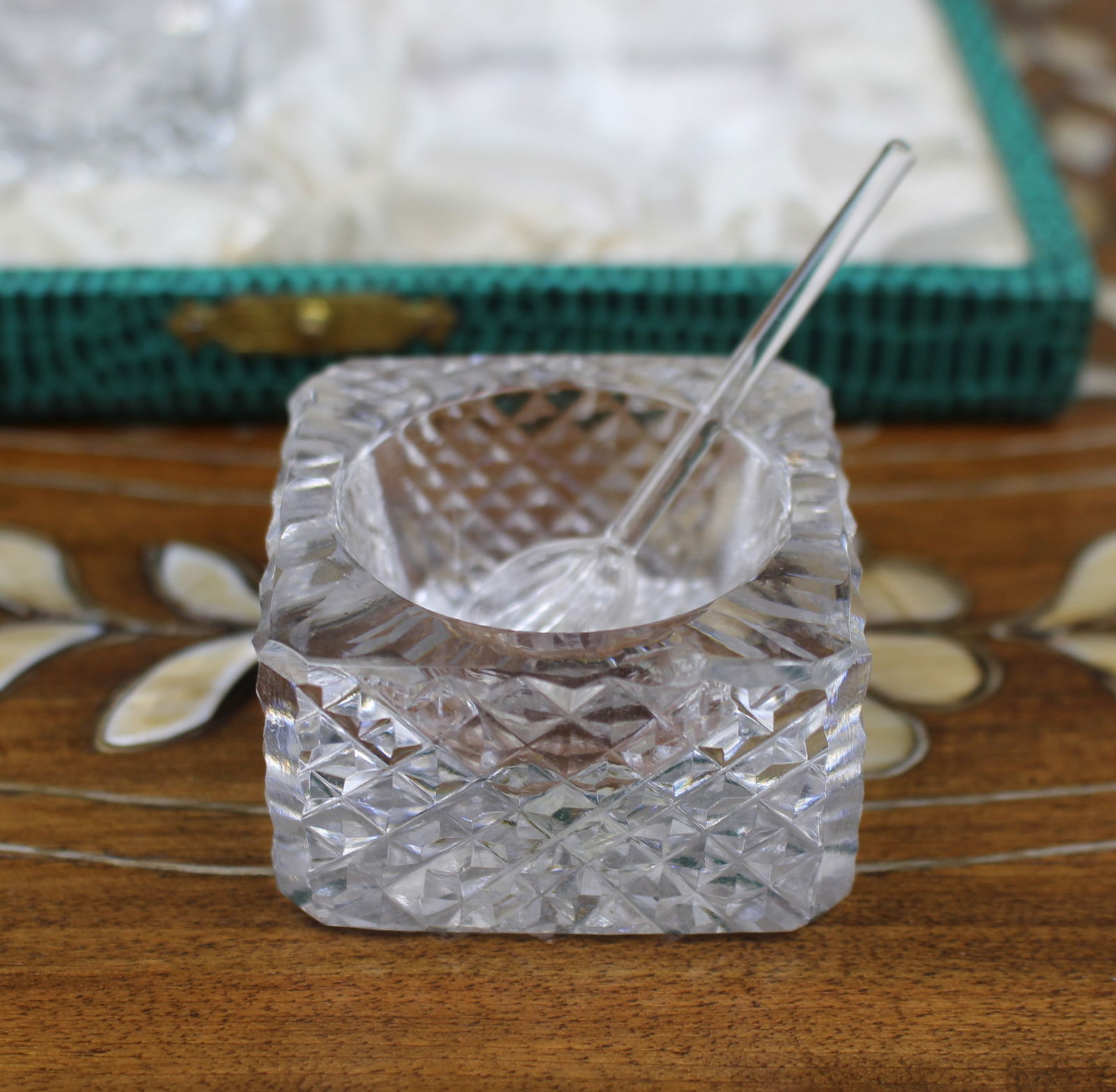 Cased Vintage French Cut Crystal Open Salts by Cristallerie Lorraine - 4