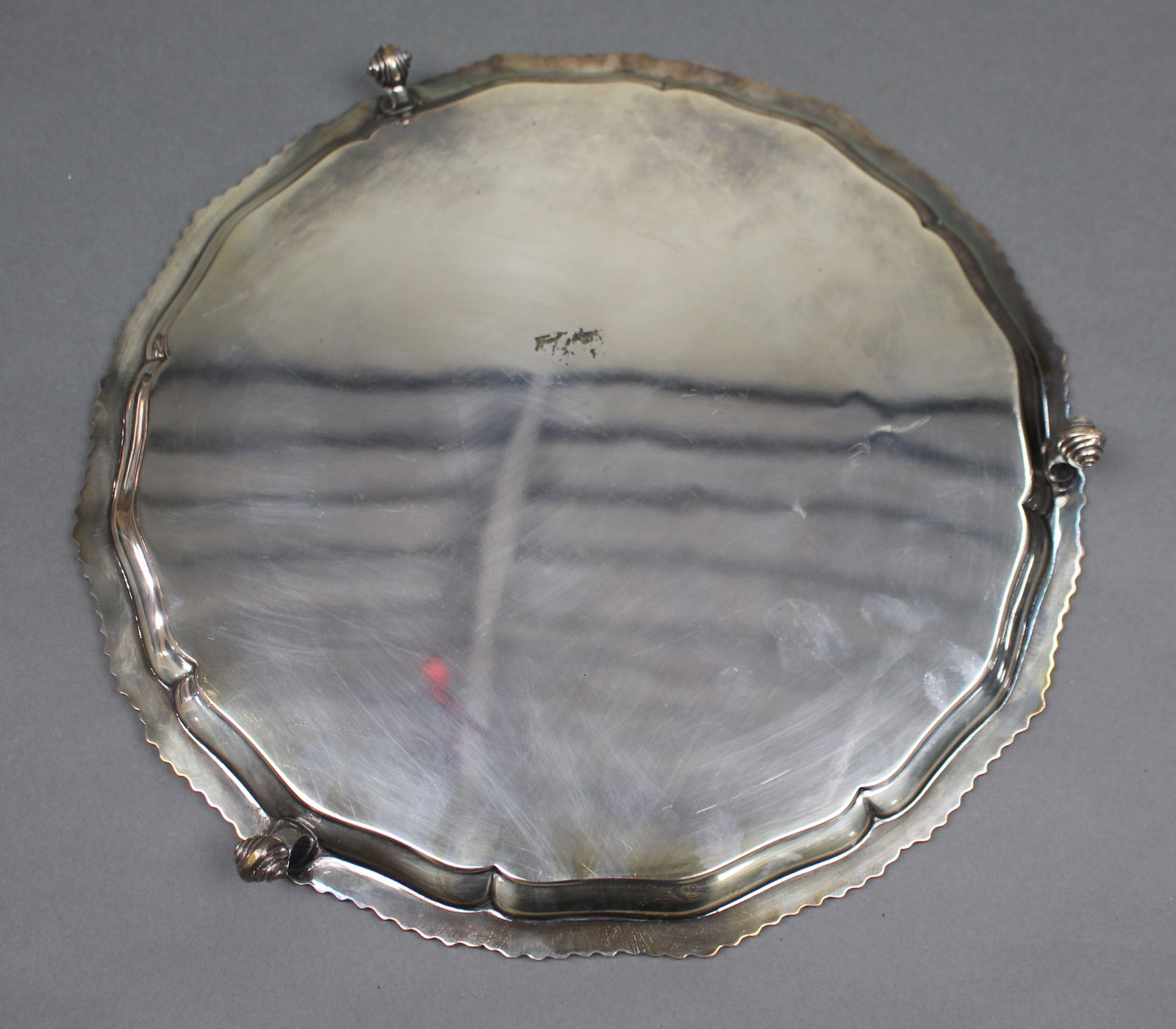 Late Victorian Silver-Plated Footed Serving Tray - 3