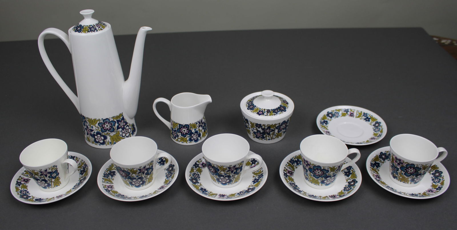 Vintage Royal Tuscan “Nocturne” Fine Bone China Coffee Service (1 of 3)