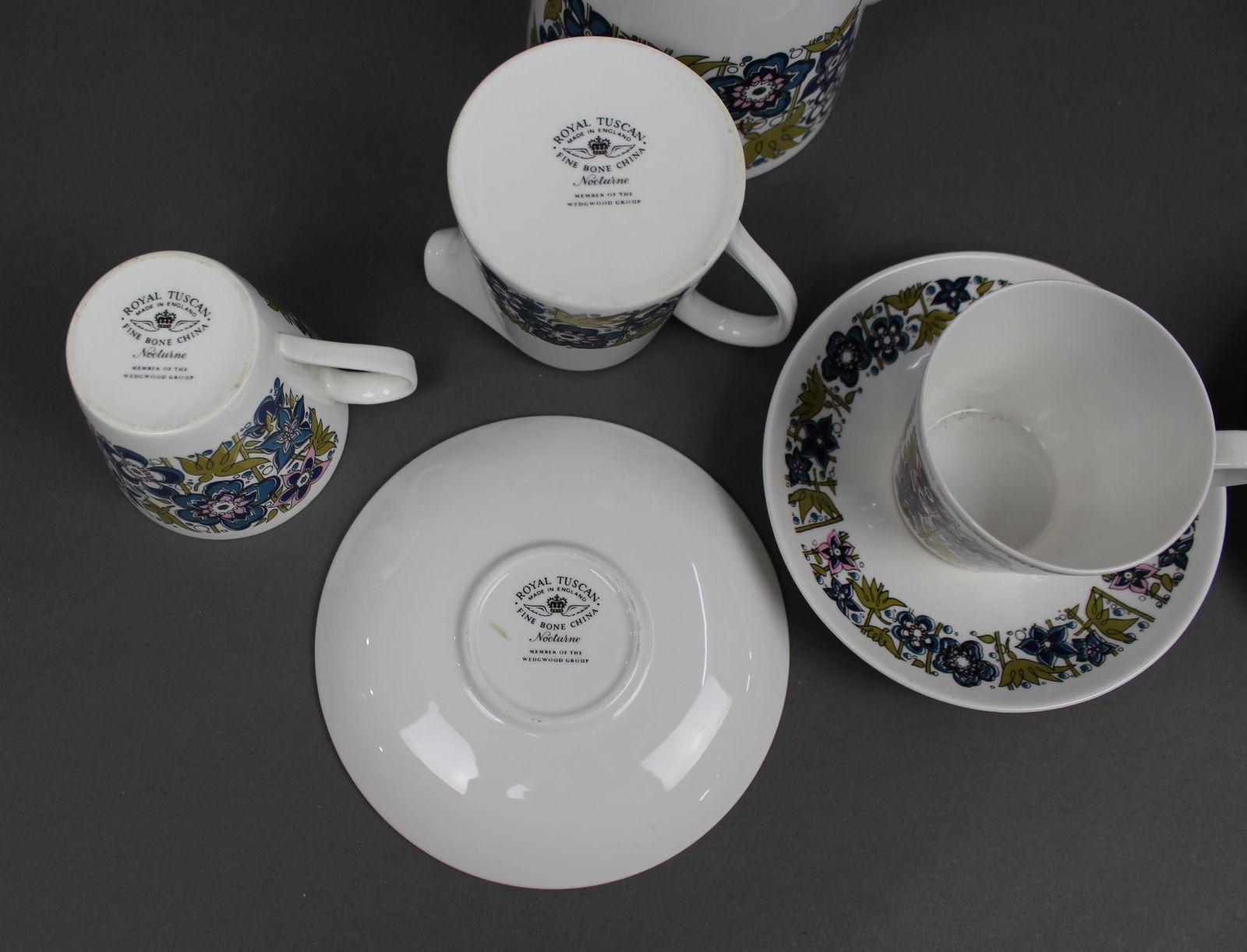 Vintage Royal Tuscan “Nocturne” Fine Bone China Coffee Service - 3