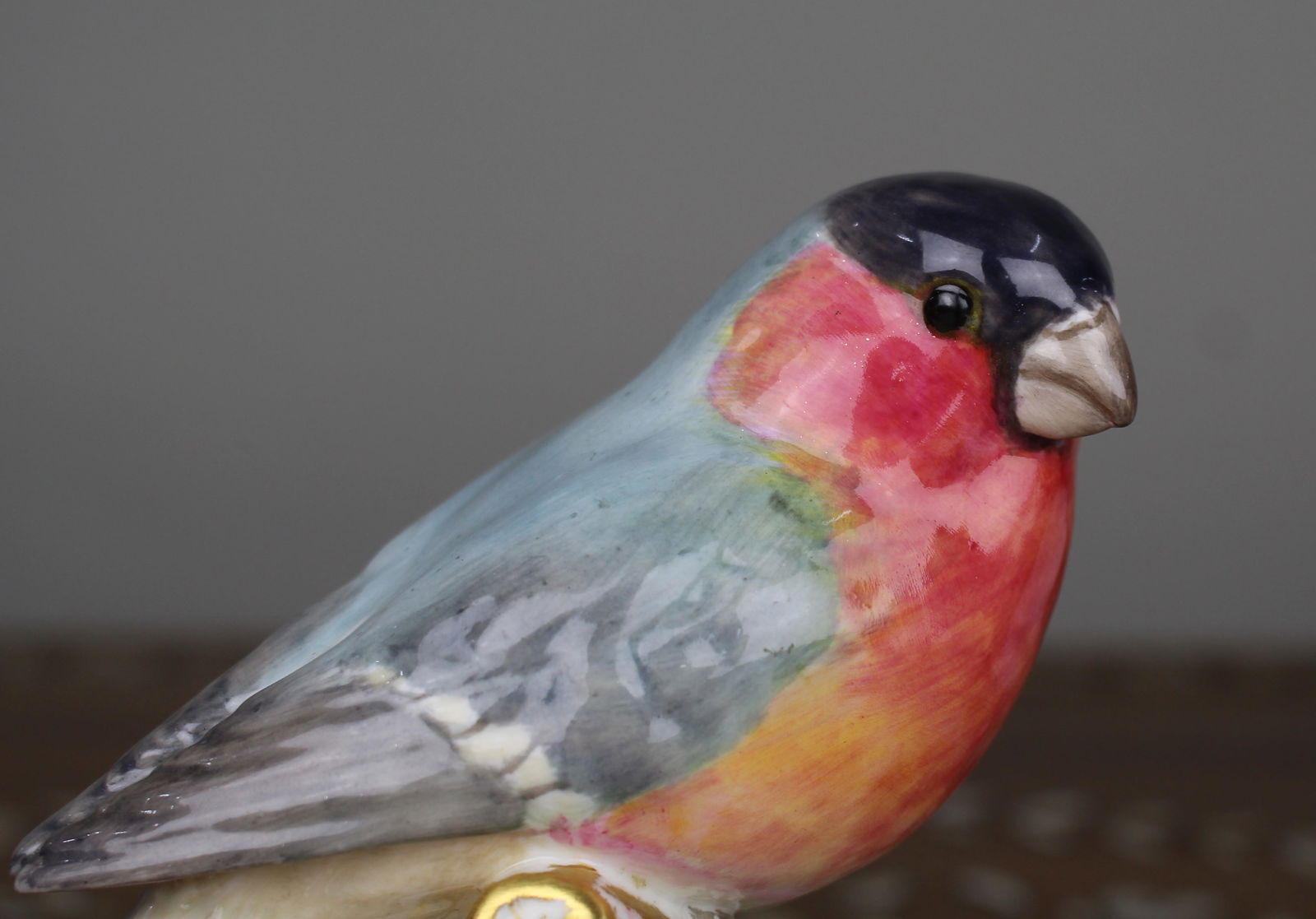 Royal Worcester Bullfinch 2662 Birds on Stumps - 4