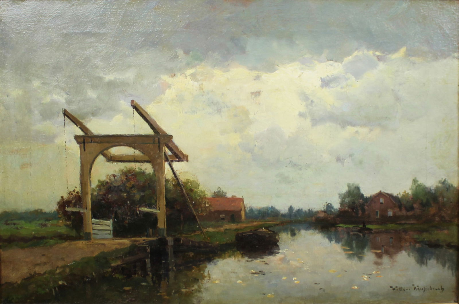 Willem Johannes Weissenbruch (Dutch, 1864-1941) Landscape Oil on Canvas - 2