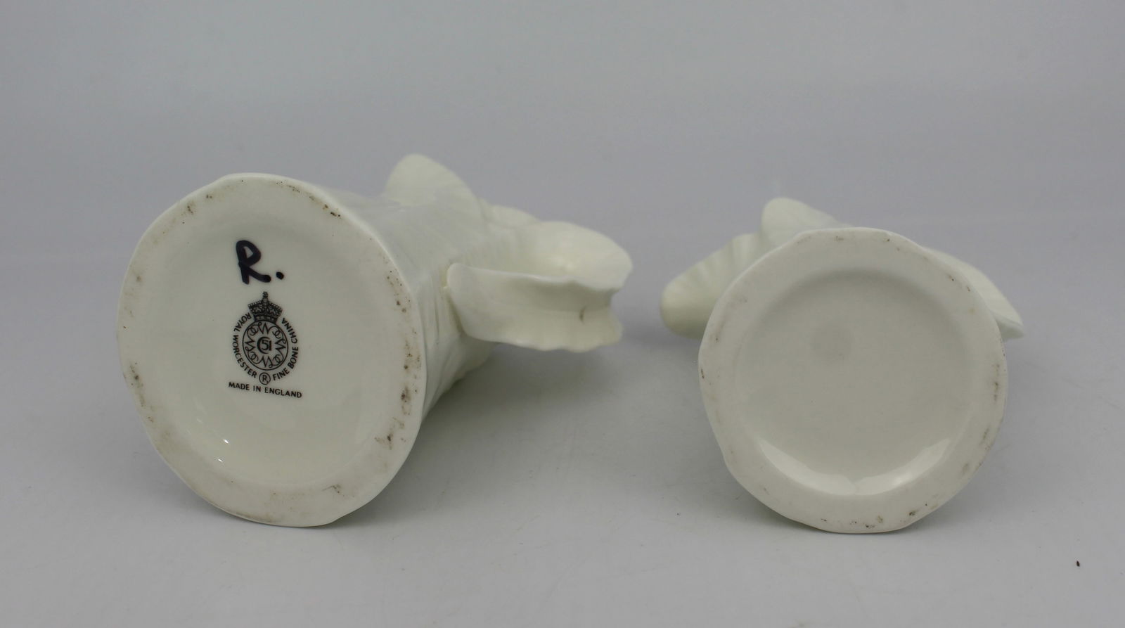 Pair of Royal Worcester Leaf Jugs - 2