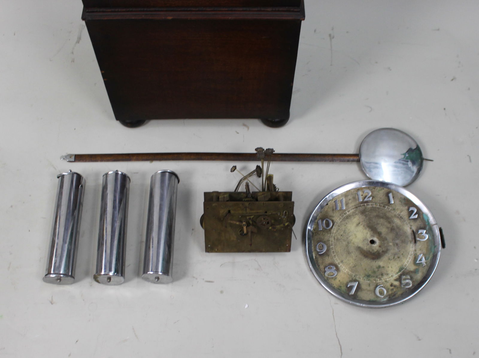 Art Deco Longcase Clock – For Restoration – Chrome Dial & Triple Weight Movement - 2