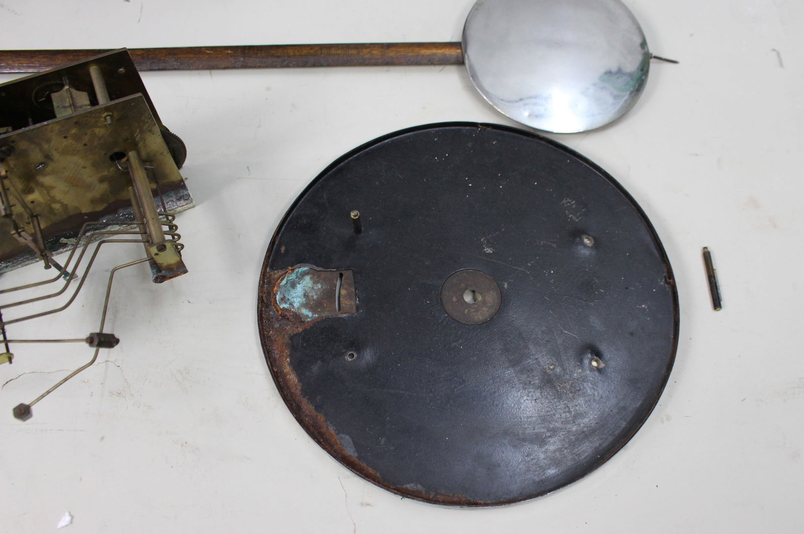 Art Deco Longcase Clock – For Restoration – Chrome Dial & Triple Weight Movement - 6