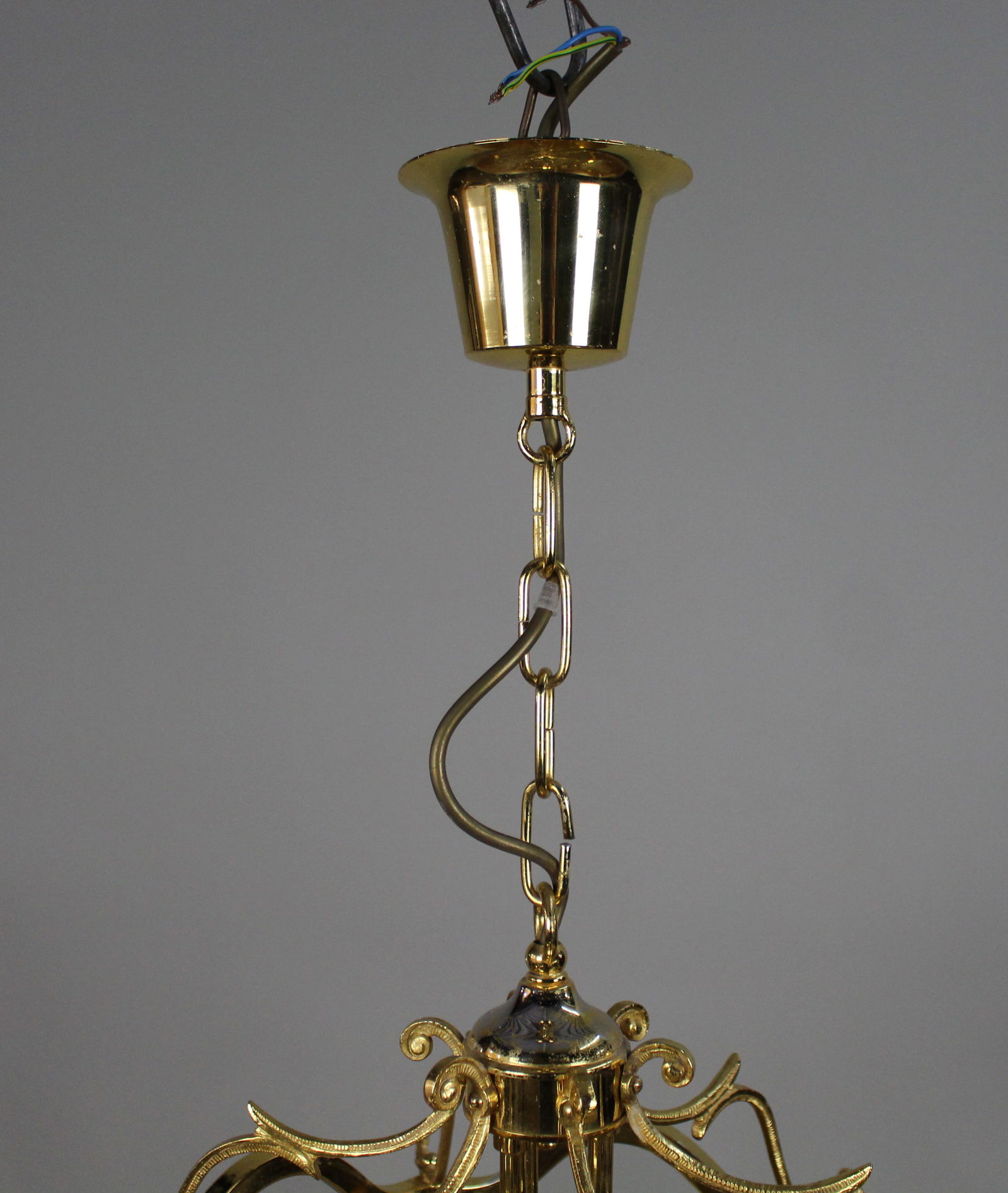 Vintage Italian Gold-Plated Brass & Bevelled Glass Hanging Lantern - 2