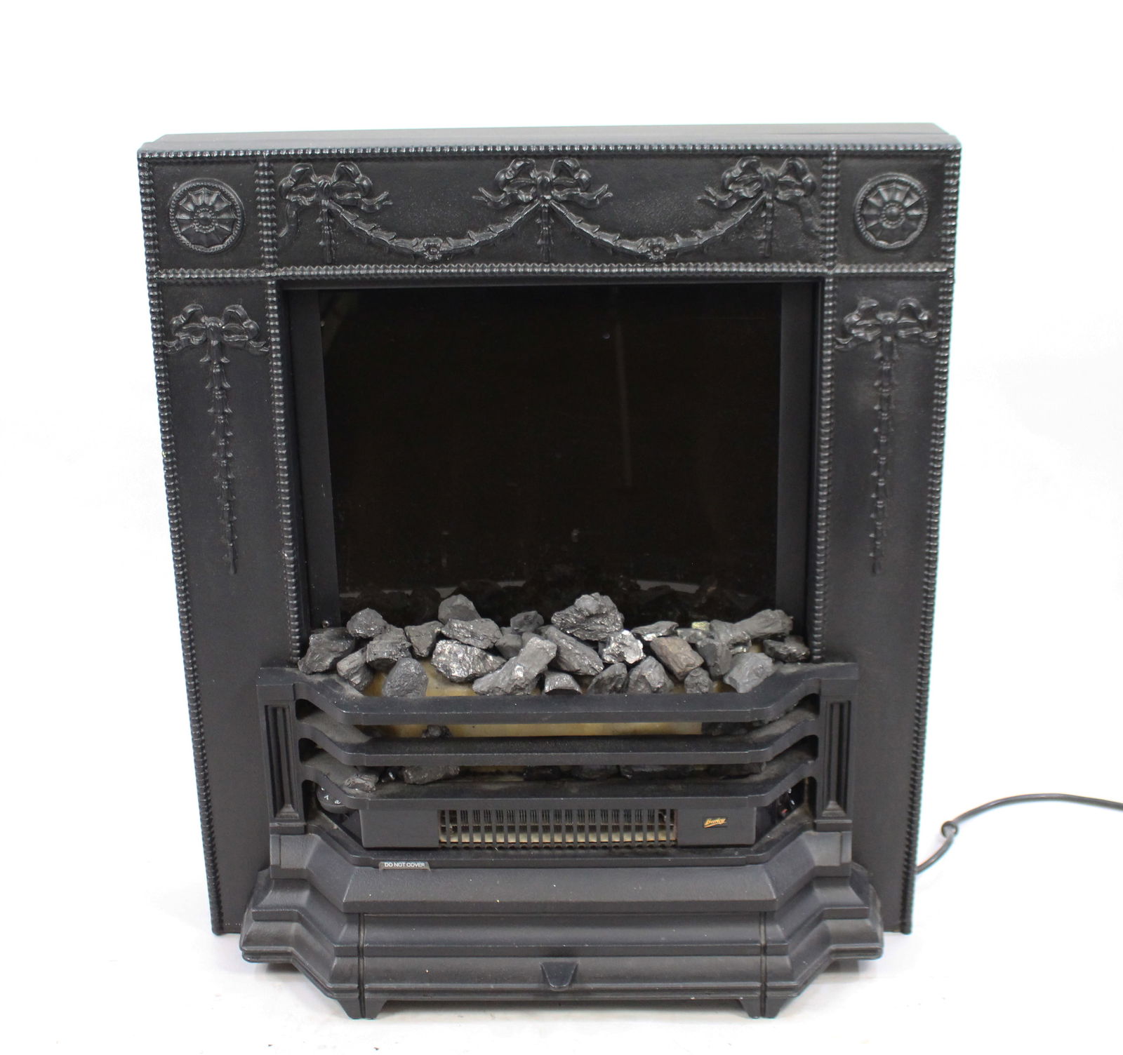 Burley Electric Coal Effect Freestanding Fire: Title: Burley Electric Coal Effect Freestanding Fire Description: Made by Burley. Width: 60 cm. Depth: 24 cm. Height: 66 cm. Fully working, though wiring unchecked Condition: Used Location