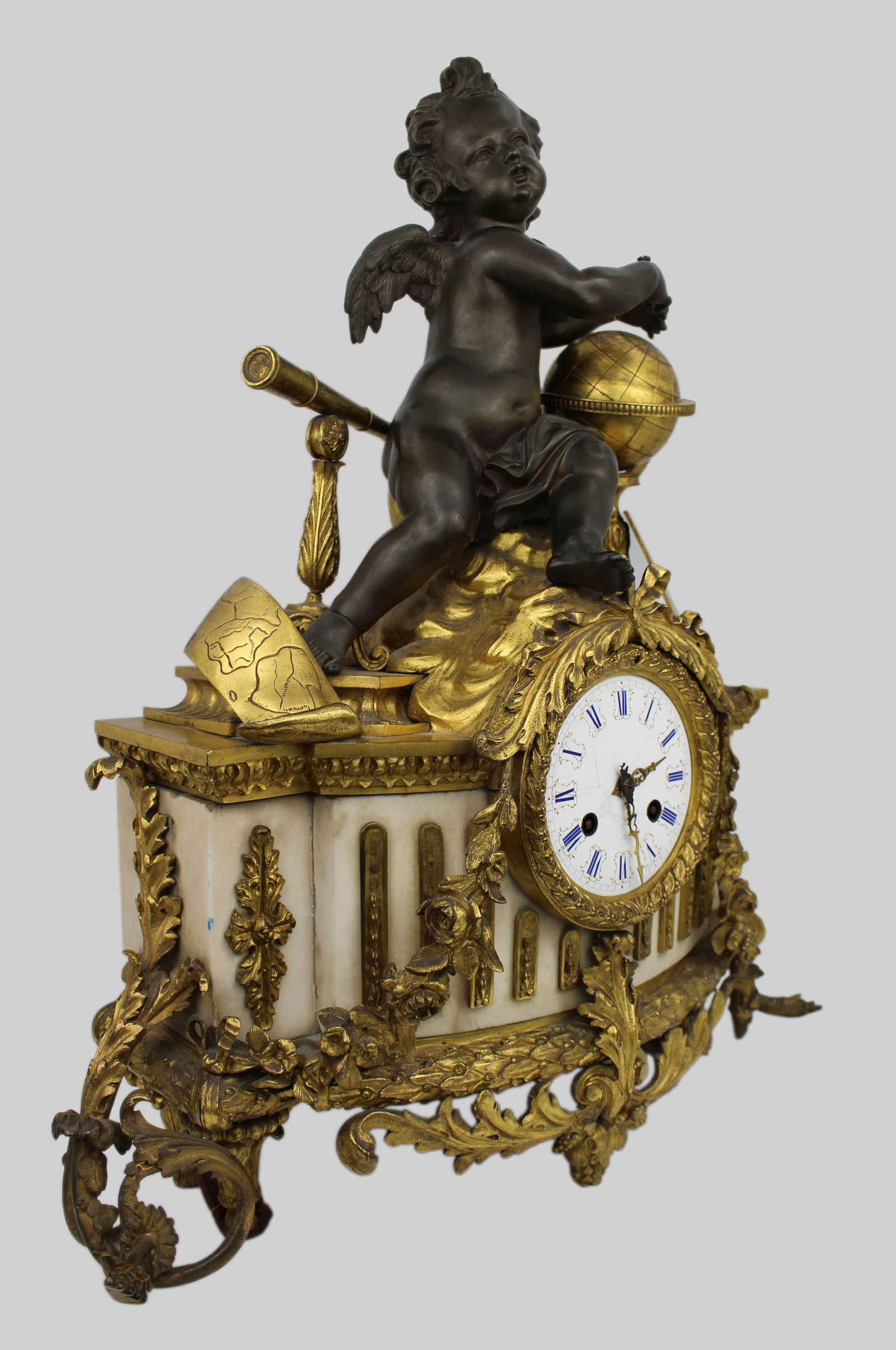 Fine 19th Century French Ormolu & Bronze Mantel Clock - 2