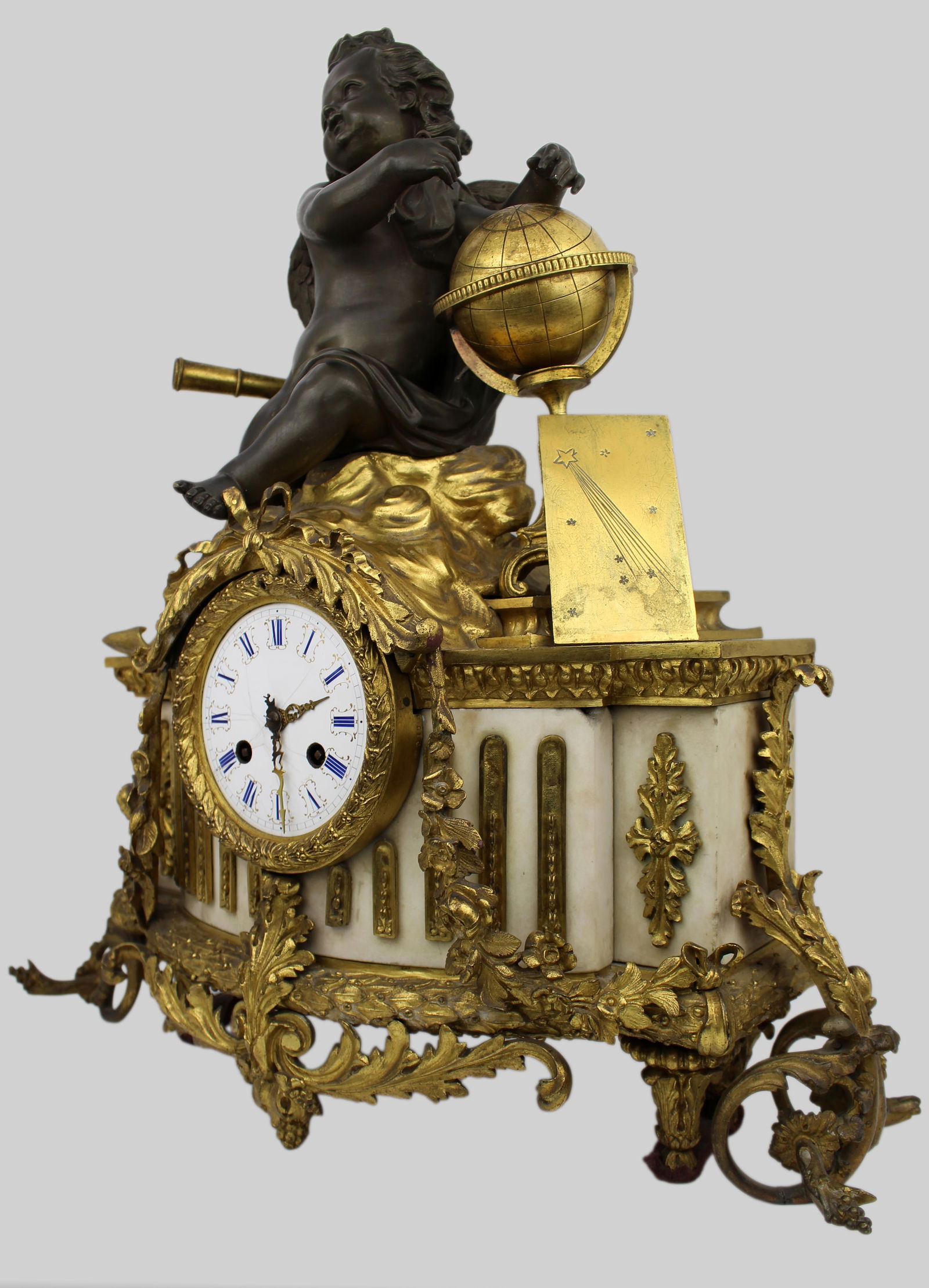 Fine 19th Century French Ormolu & Bronze Mantel Clock - 4