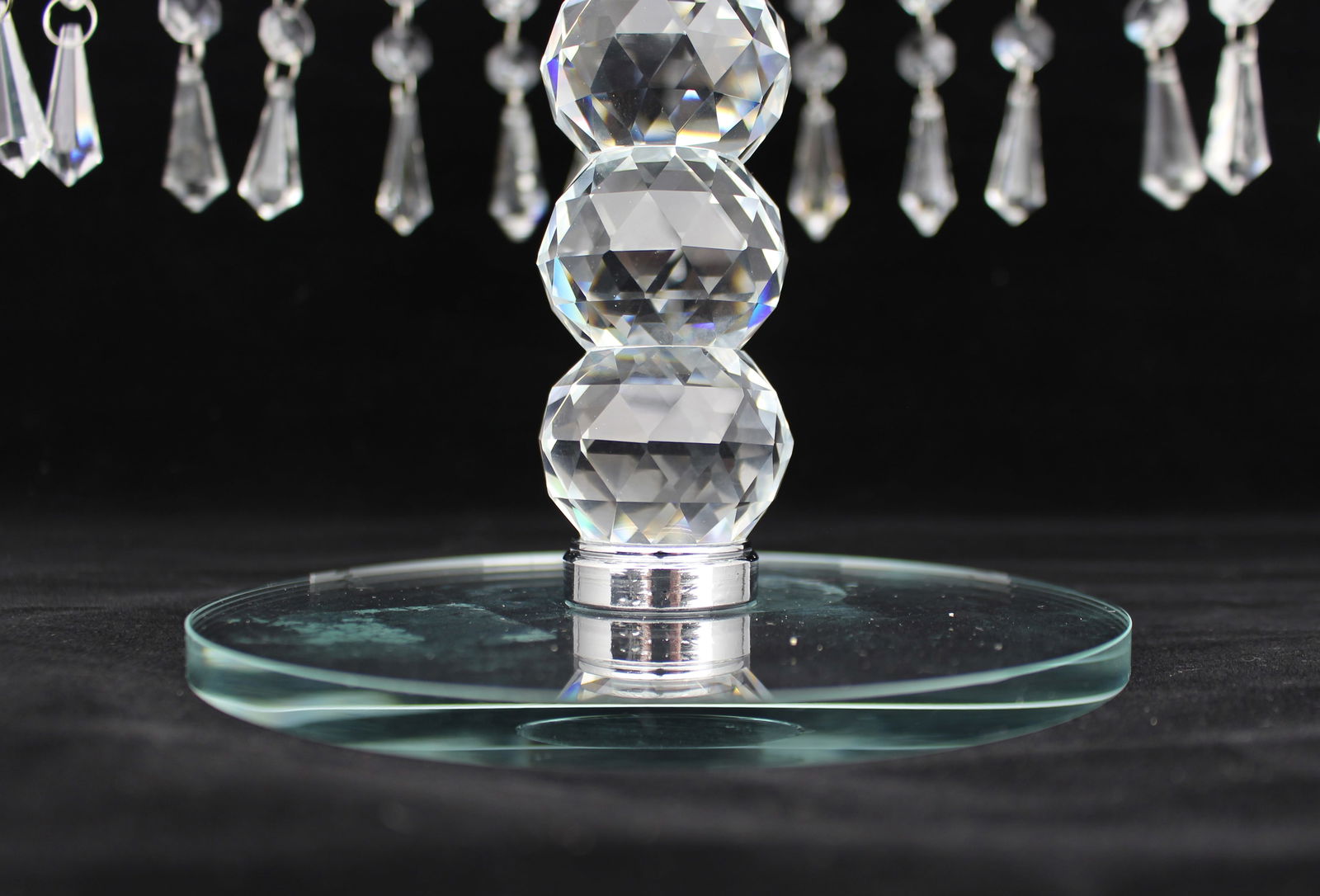 Cut Glass Crystal Two Tier Cake Stand - 4