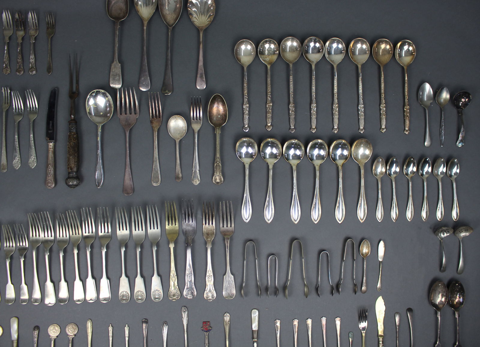 Large Collection of Antique & Vintage Silver Plate Flatware Cutlery - 2