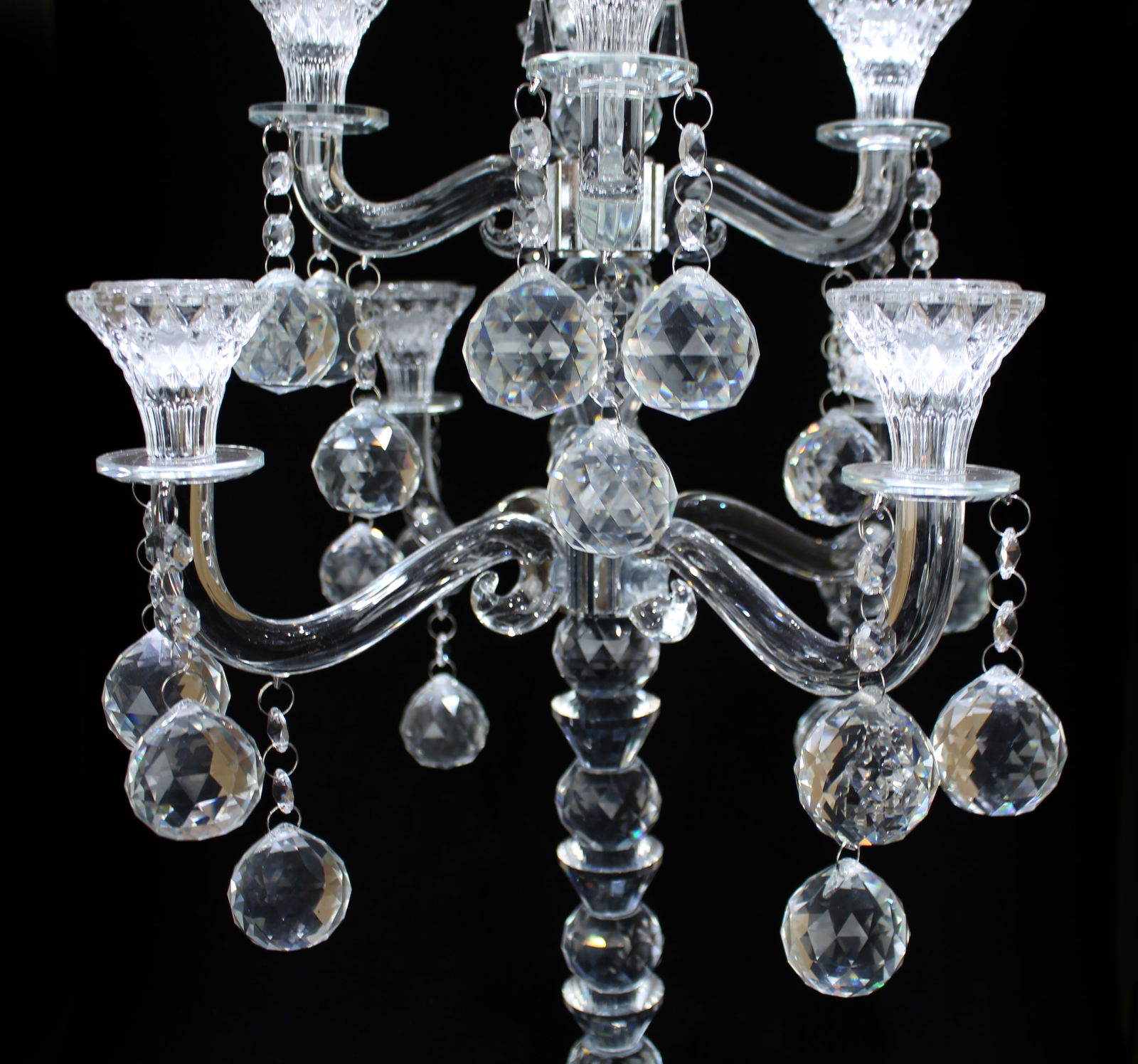 Stunning 9-Arm Crystal Candelabra - 3