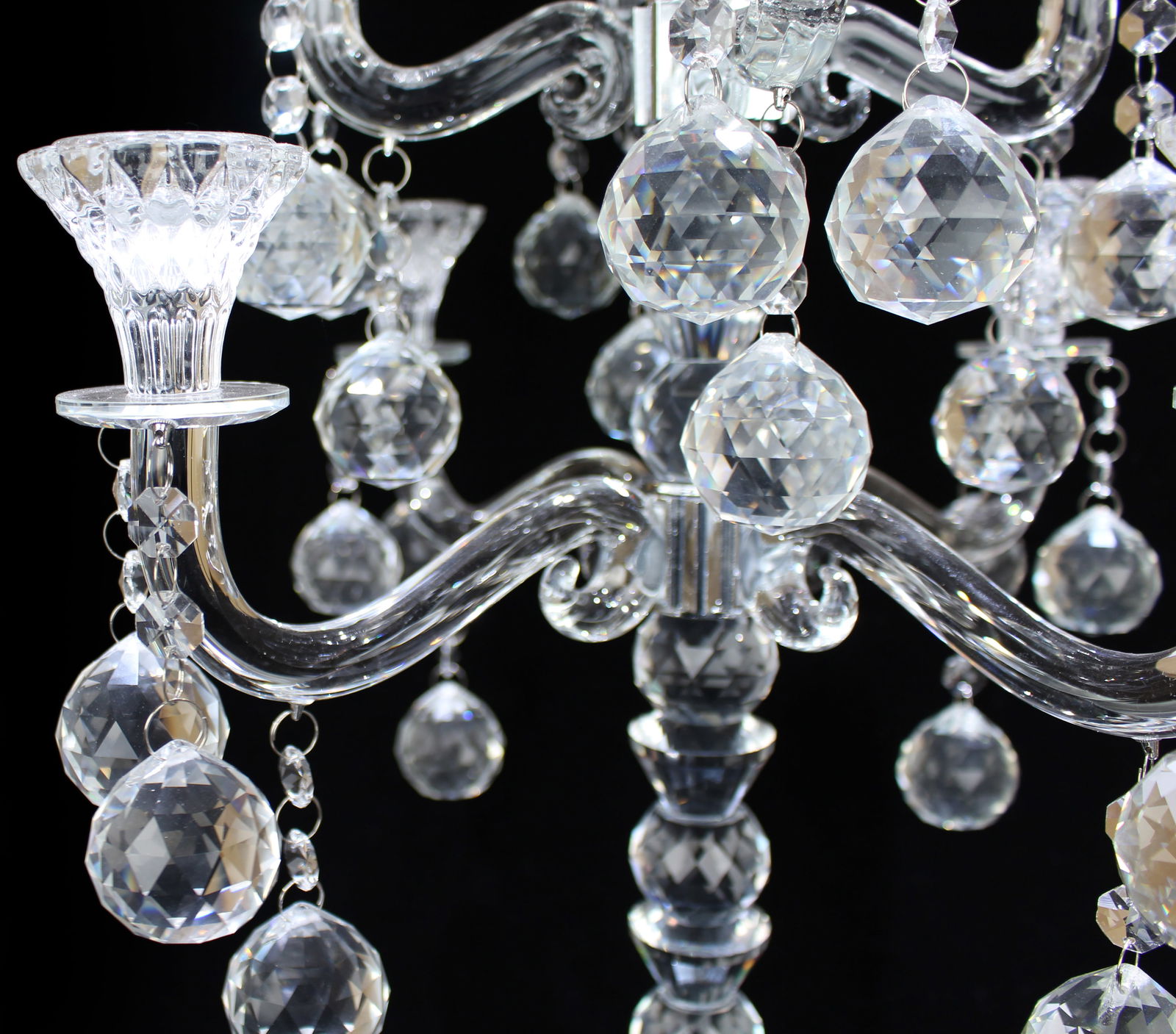 Stunning 9-Arm Crystal Candelabra - 6