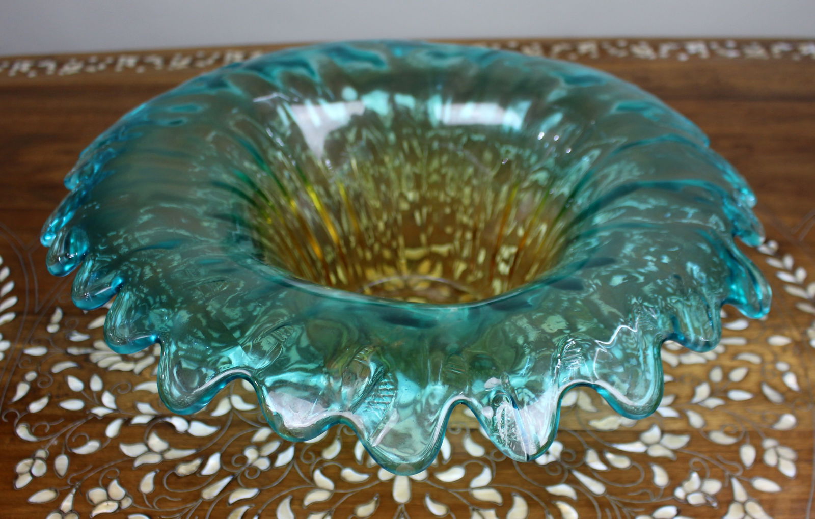 Large Murano Art Glass Centrepiece Bowl - 4